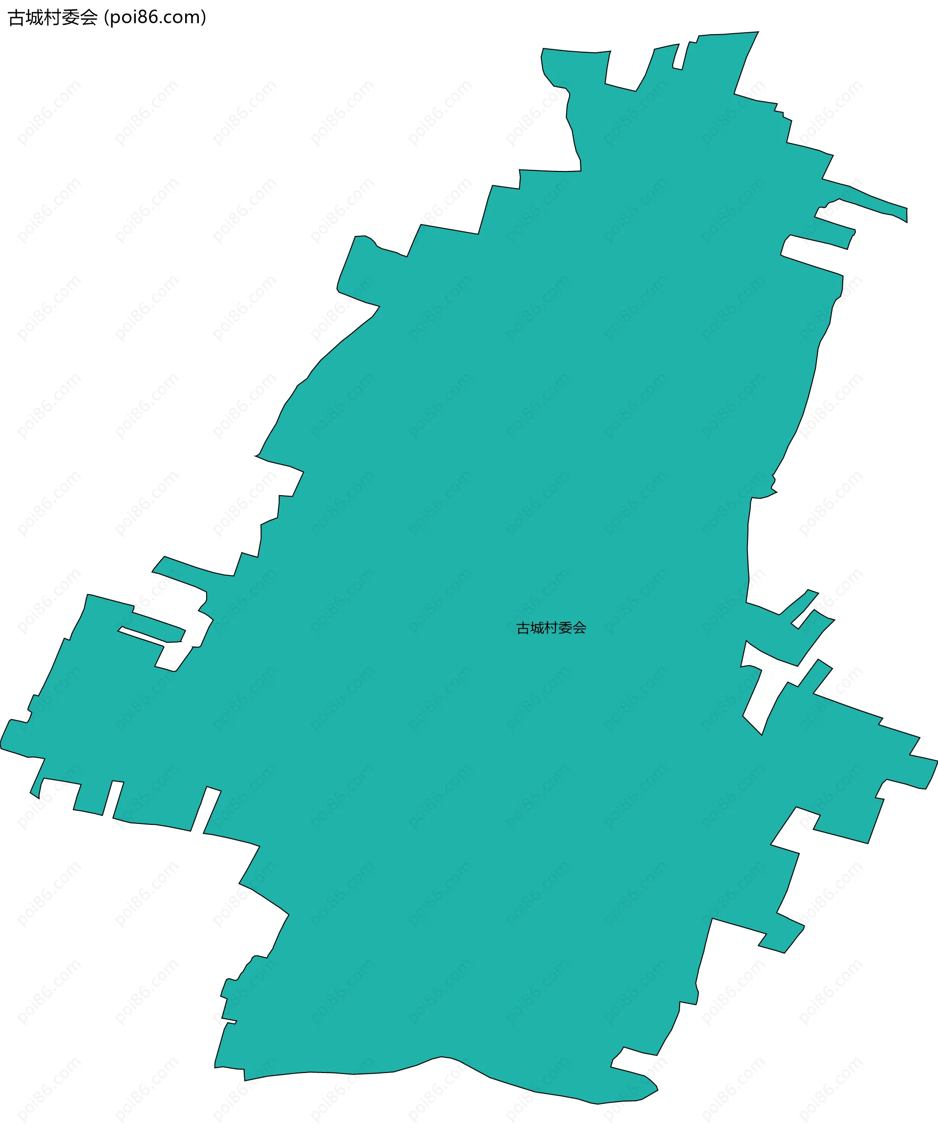 古城村委会边界地图