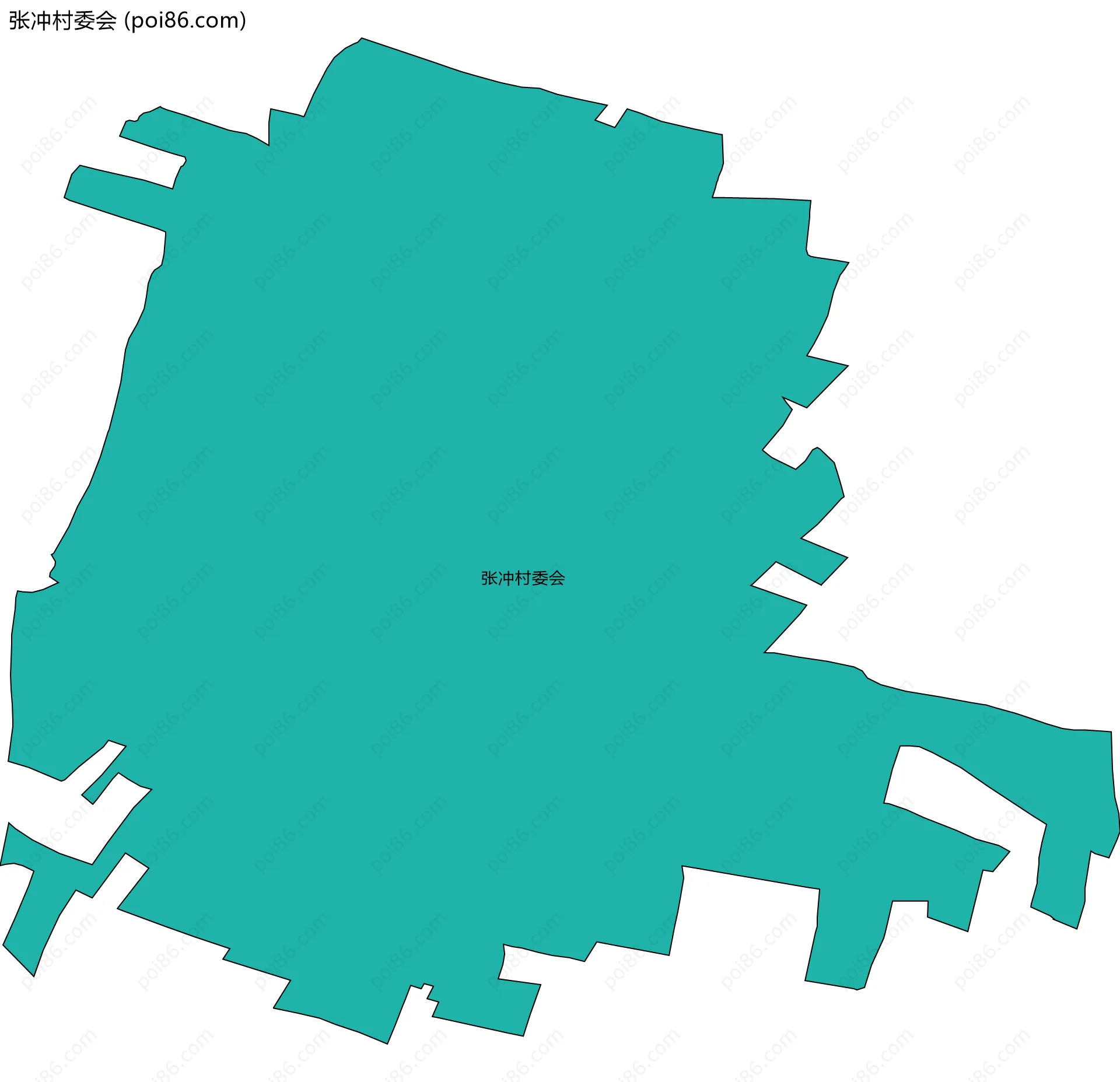 张冲村委会边界地图