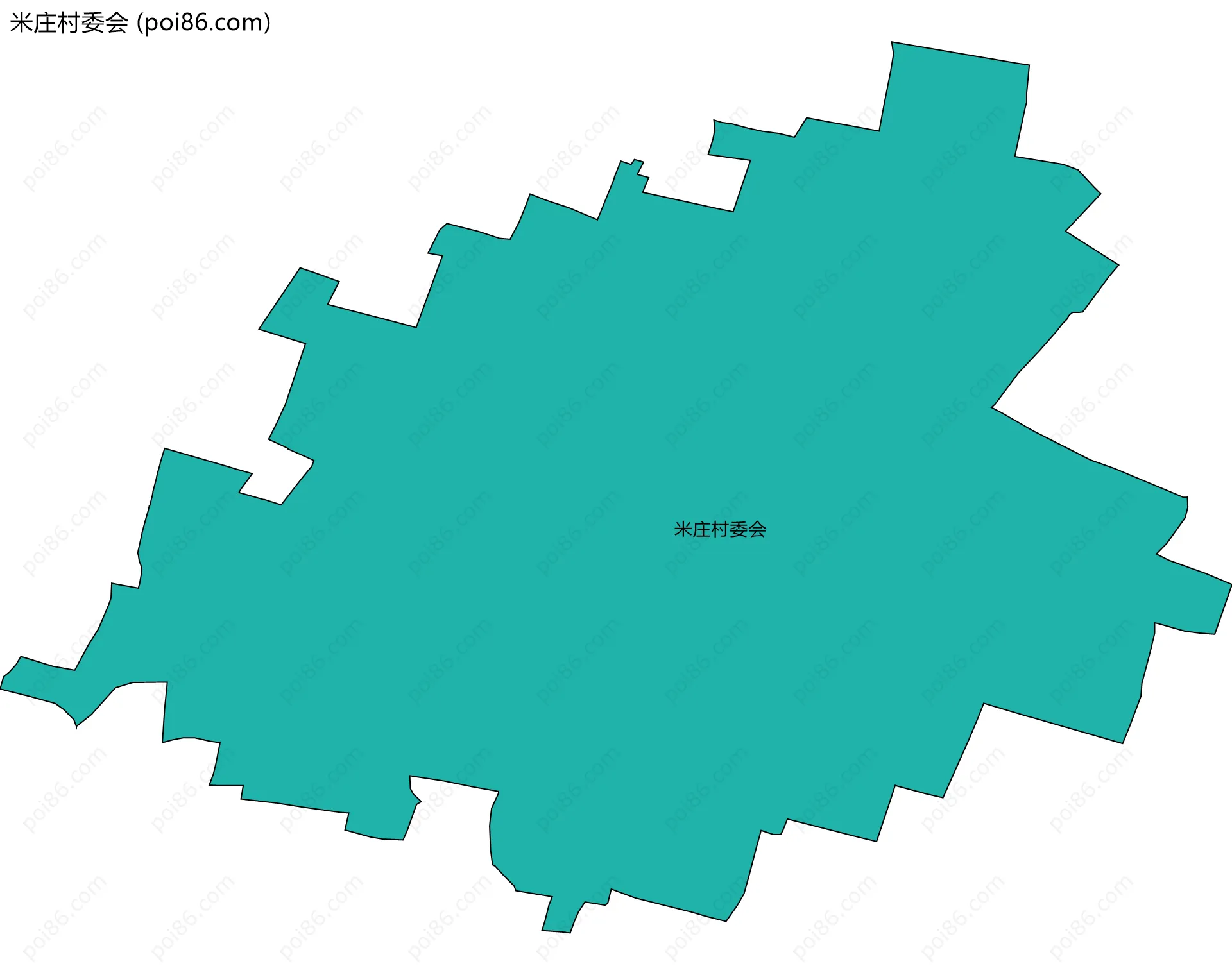 米庄村委会边界地图