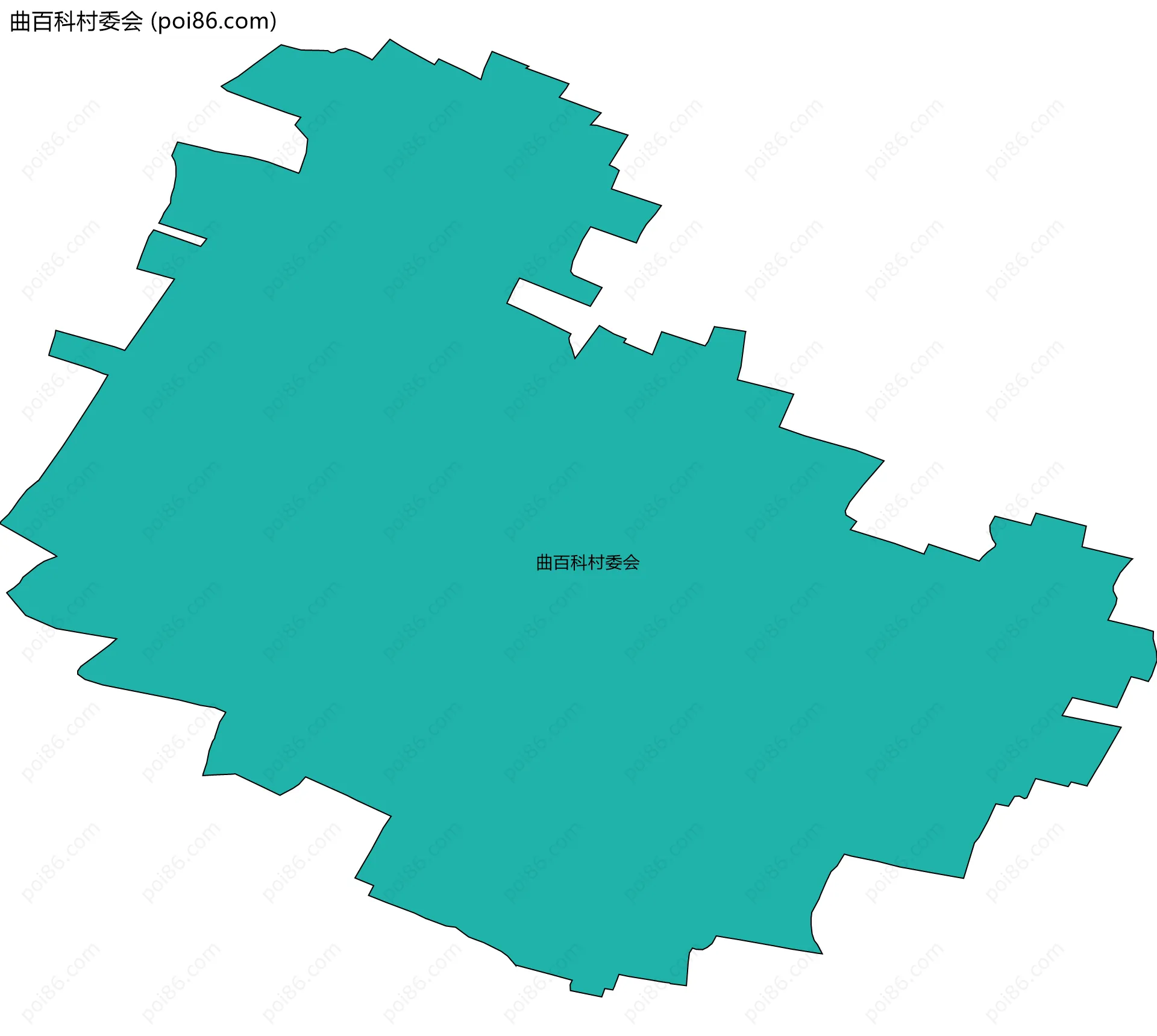 曲百科村委会边界地图