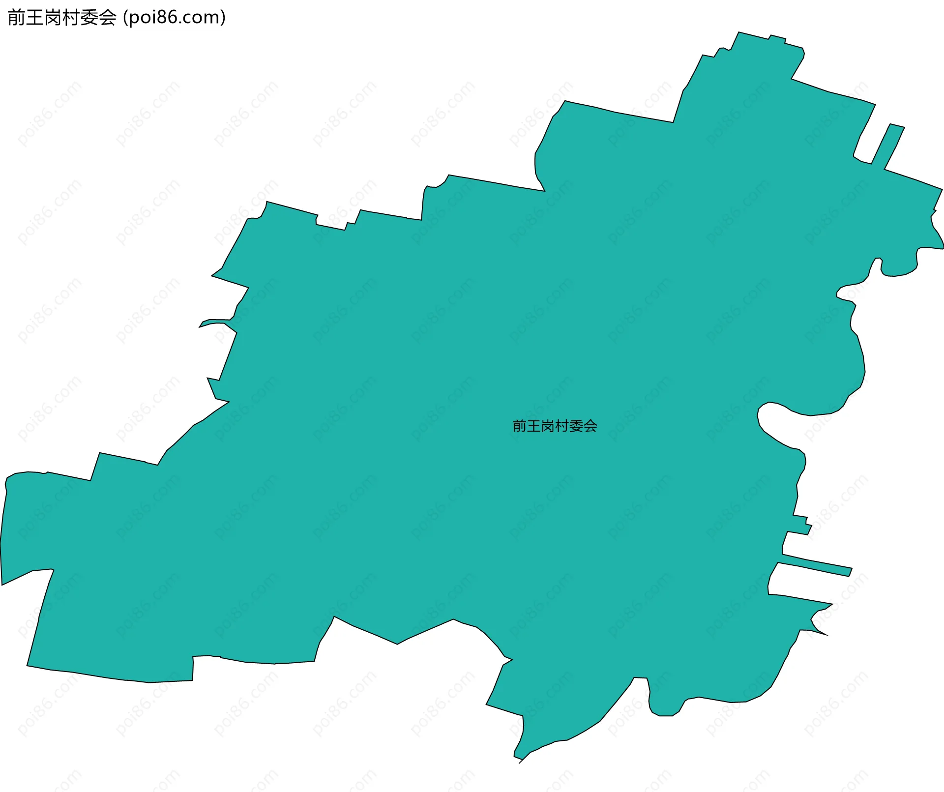 前王岗村委会边界地图