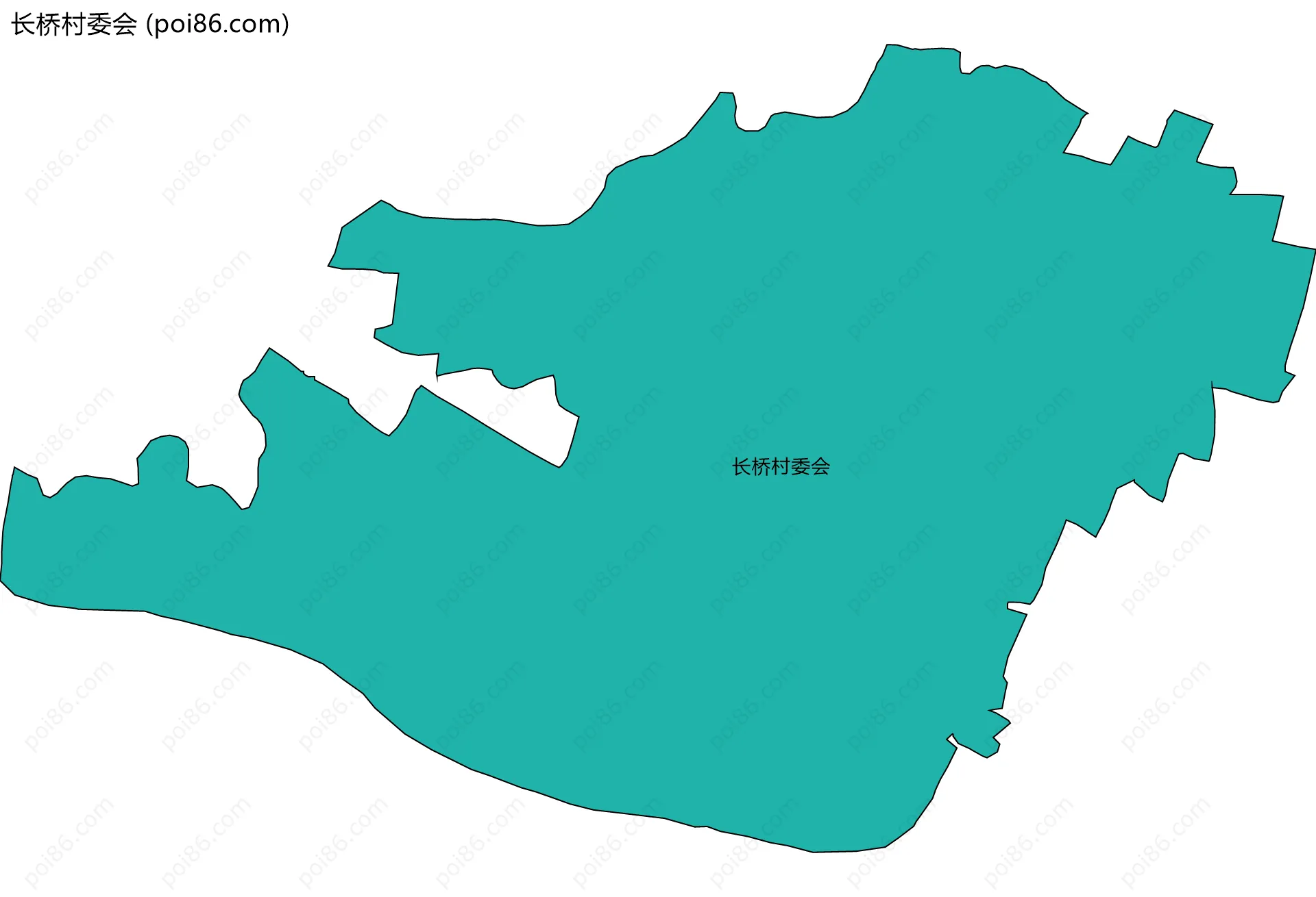 长桥村委会边界地图