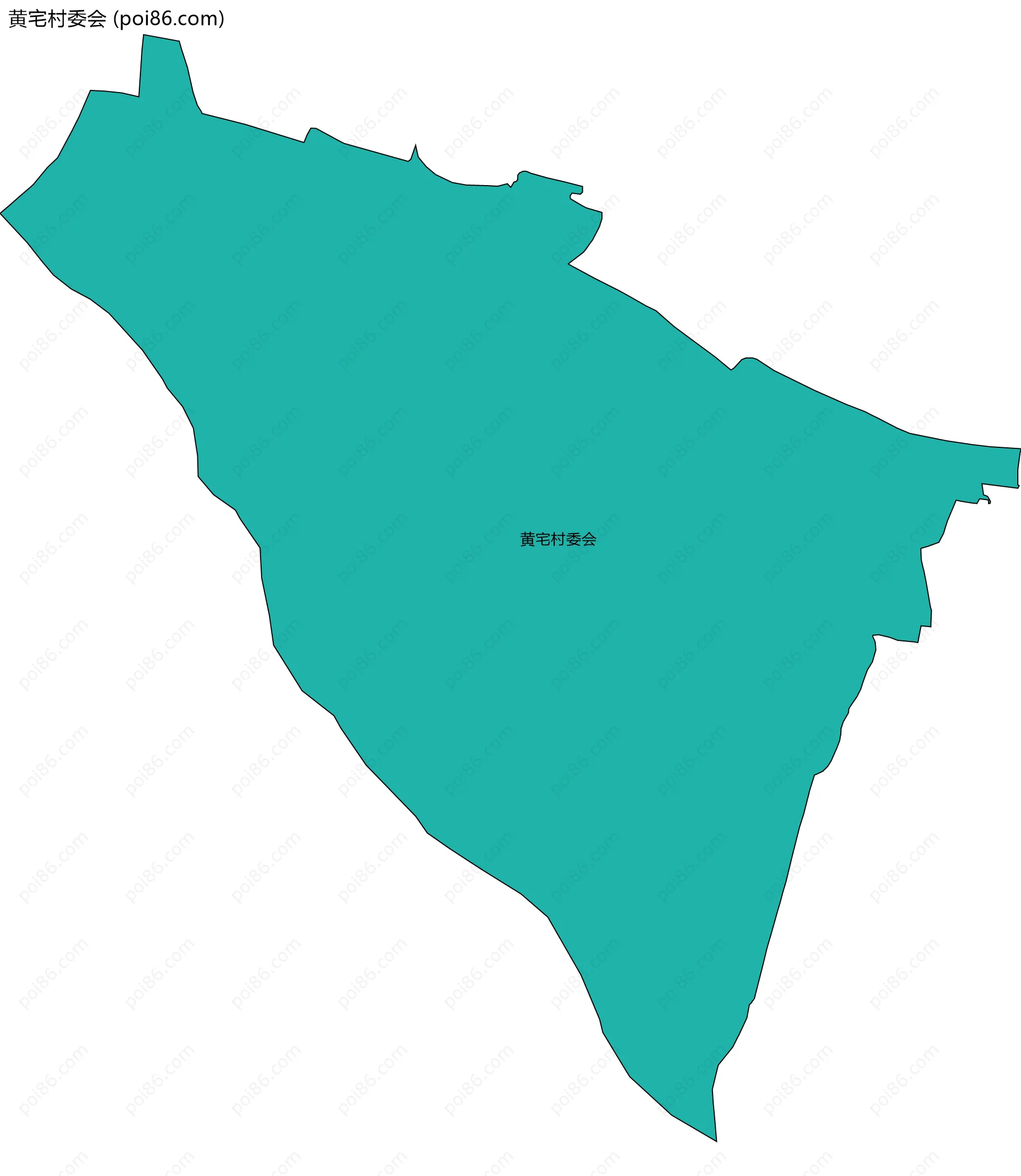 黄宅村委会边界地图