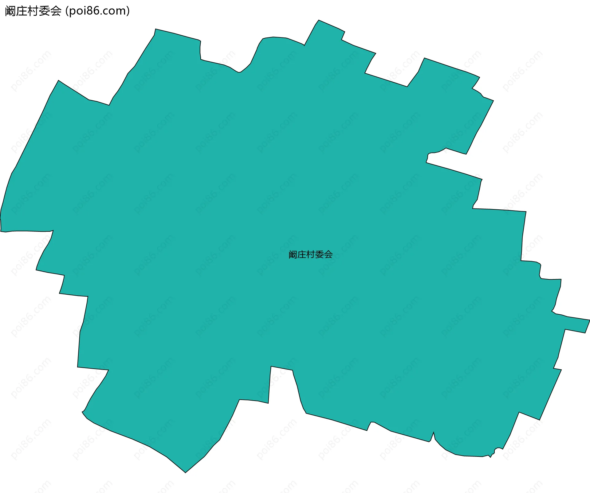 阚庄村委会边界地图