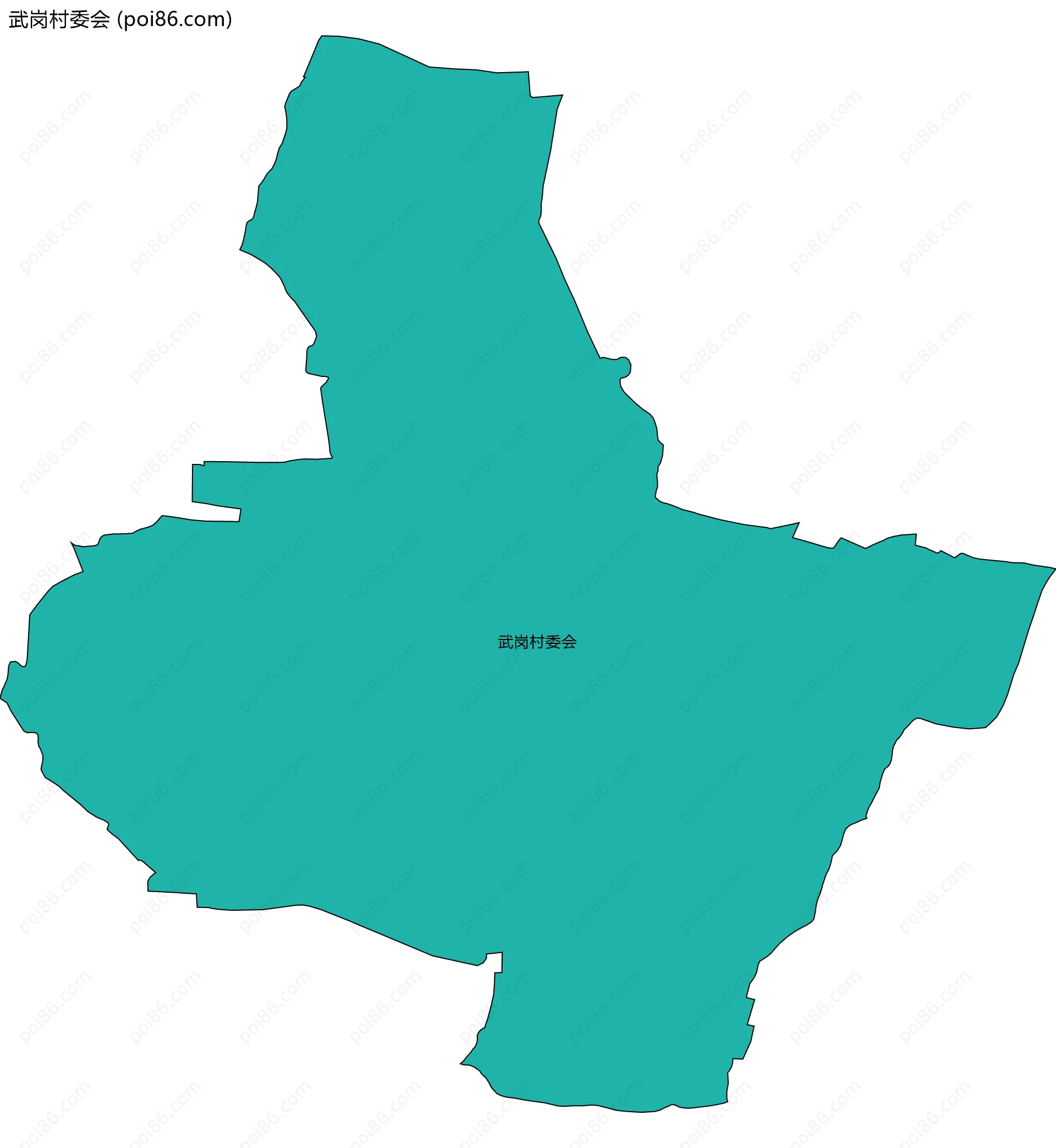 武岗村委会边界地图