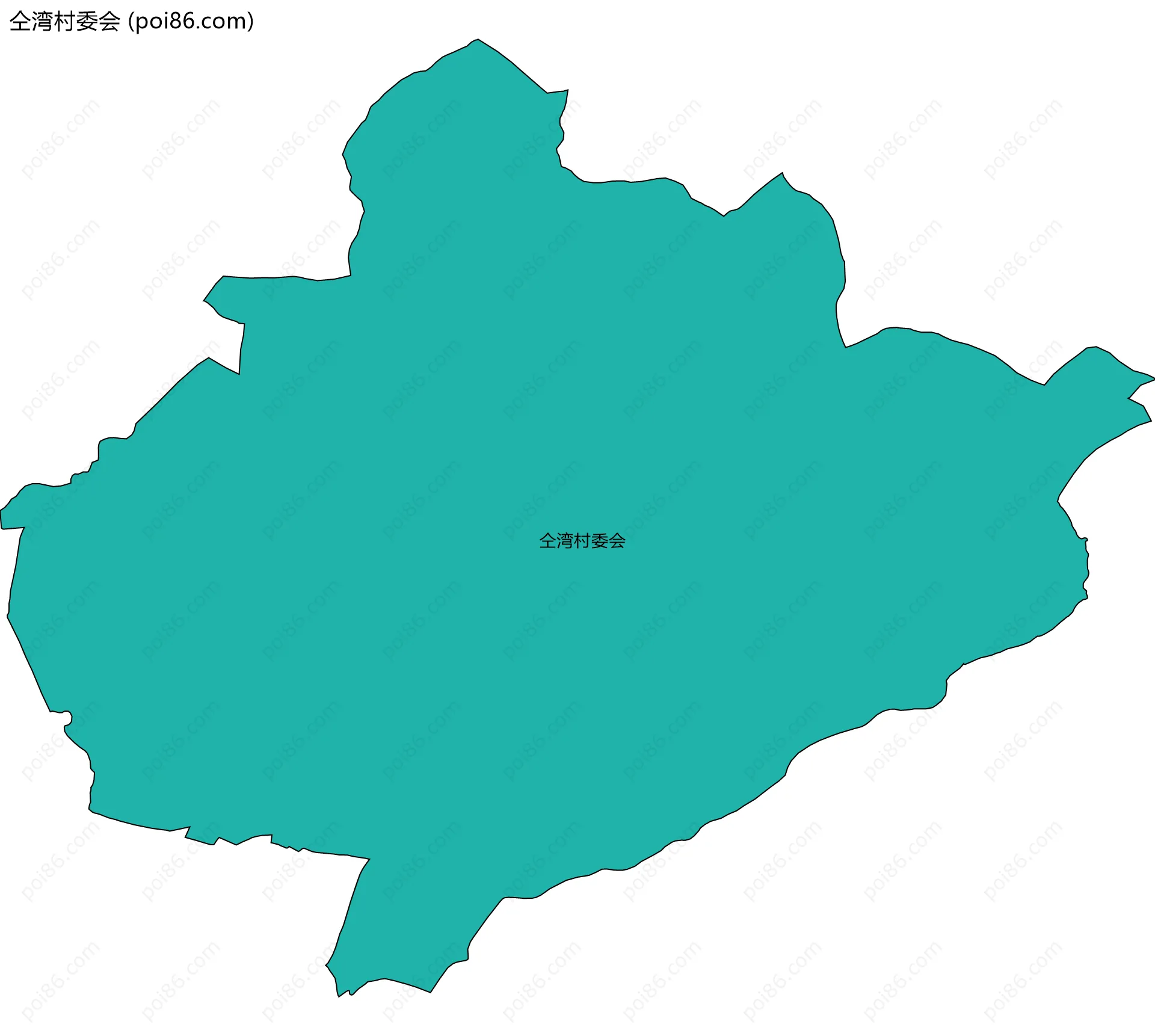 仝湾村委会边界地图