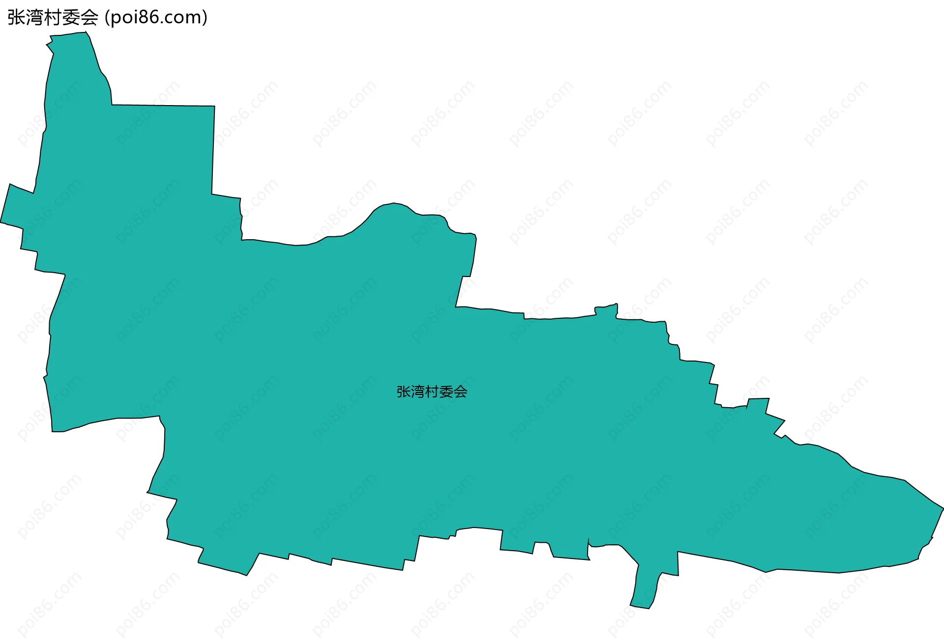 张湾村委会边界地图