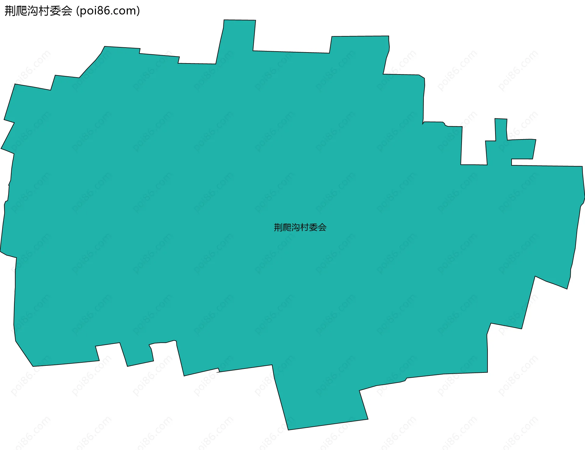 荆爬沟村委会边界地图