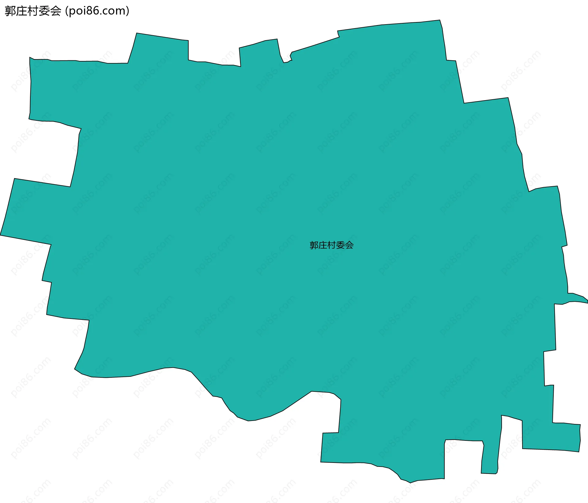 郭庄村委会边界地图