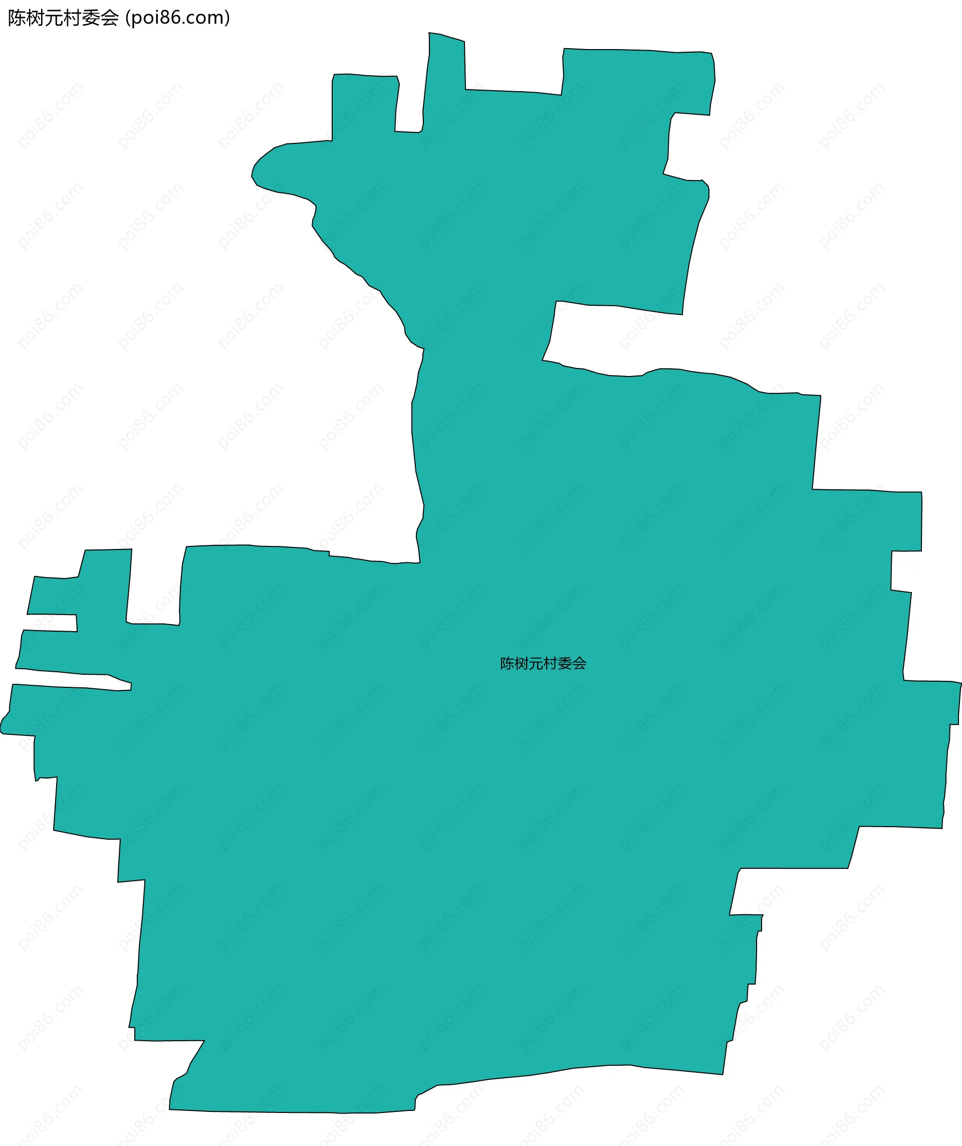 陈树元村委会边界地图