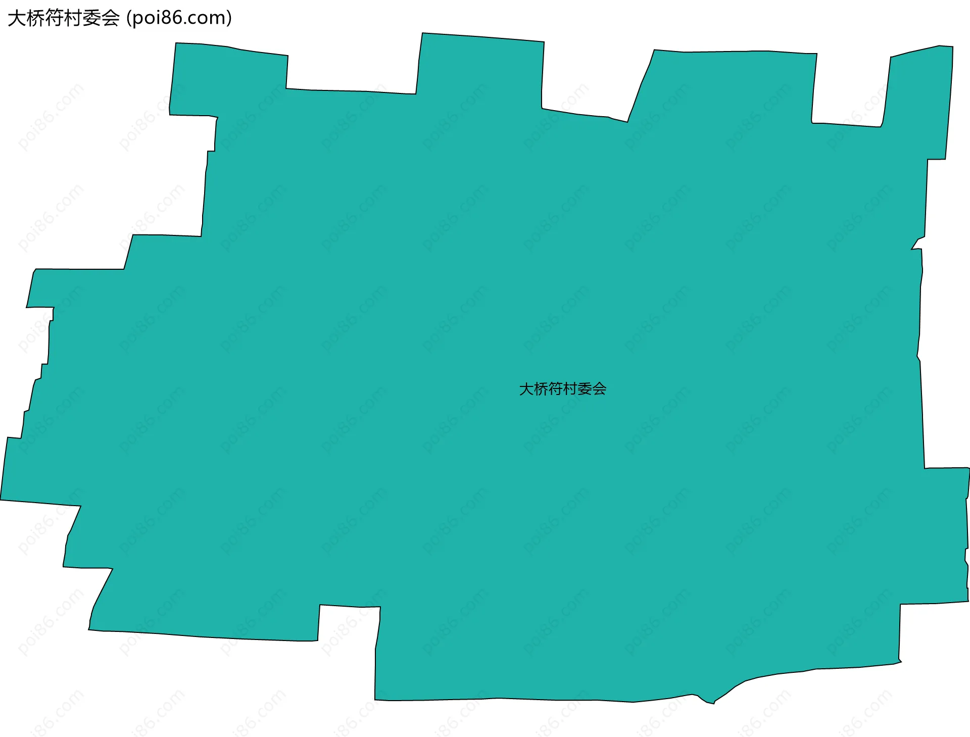 大桥符村委会边界地图