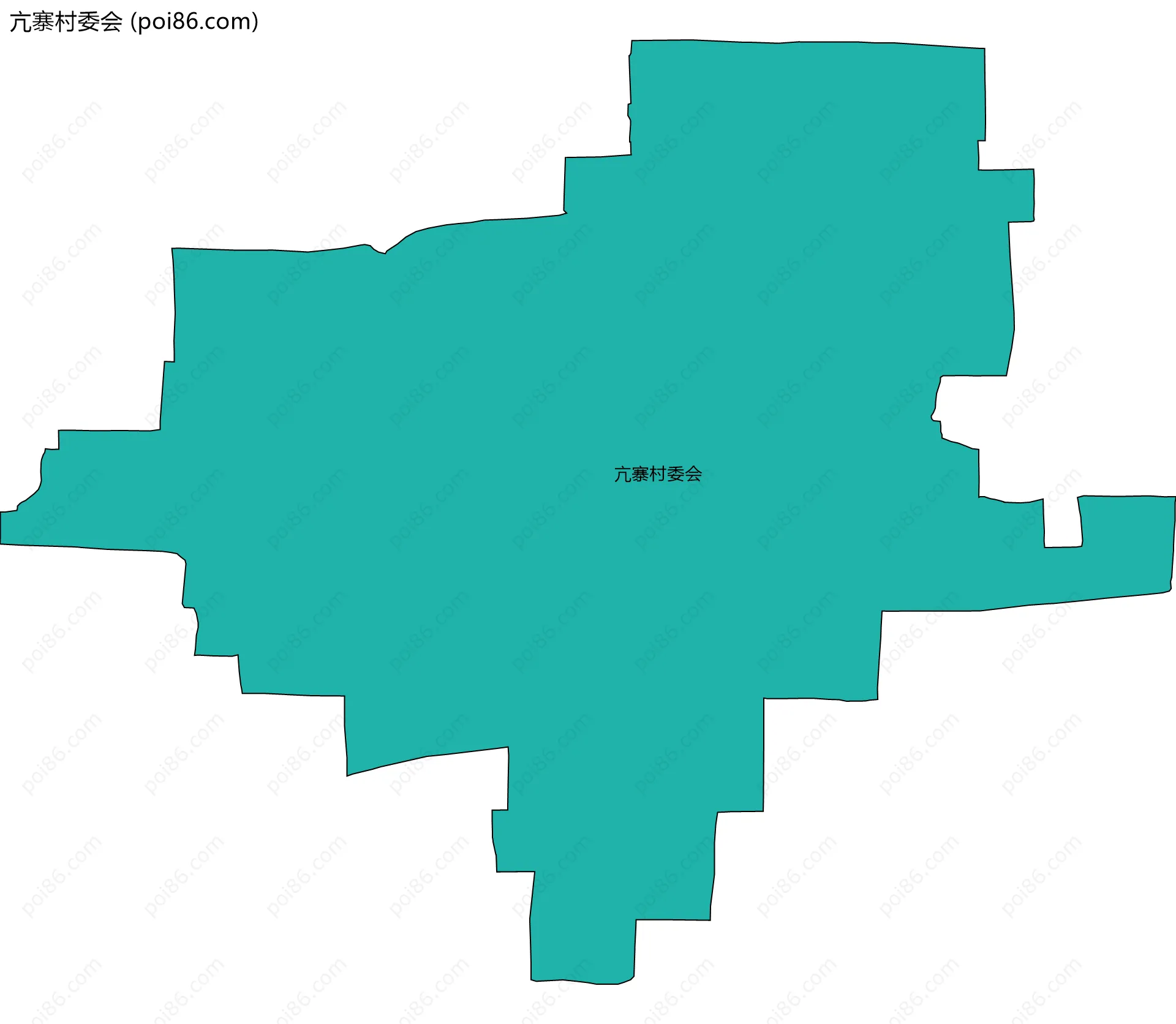 亢寨村委会边界地图