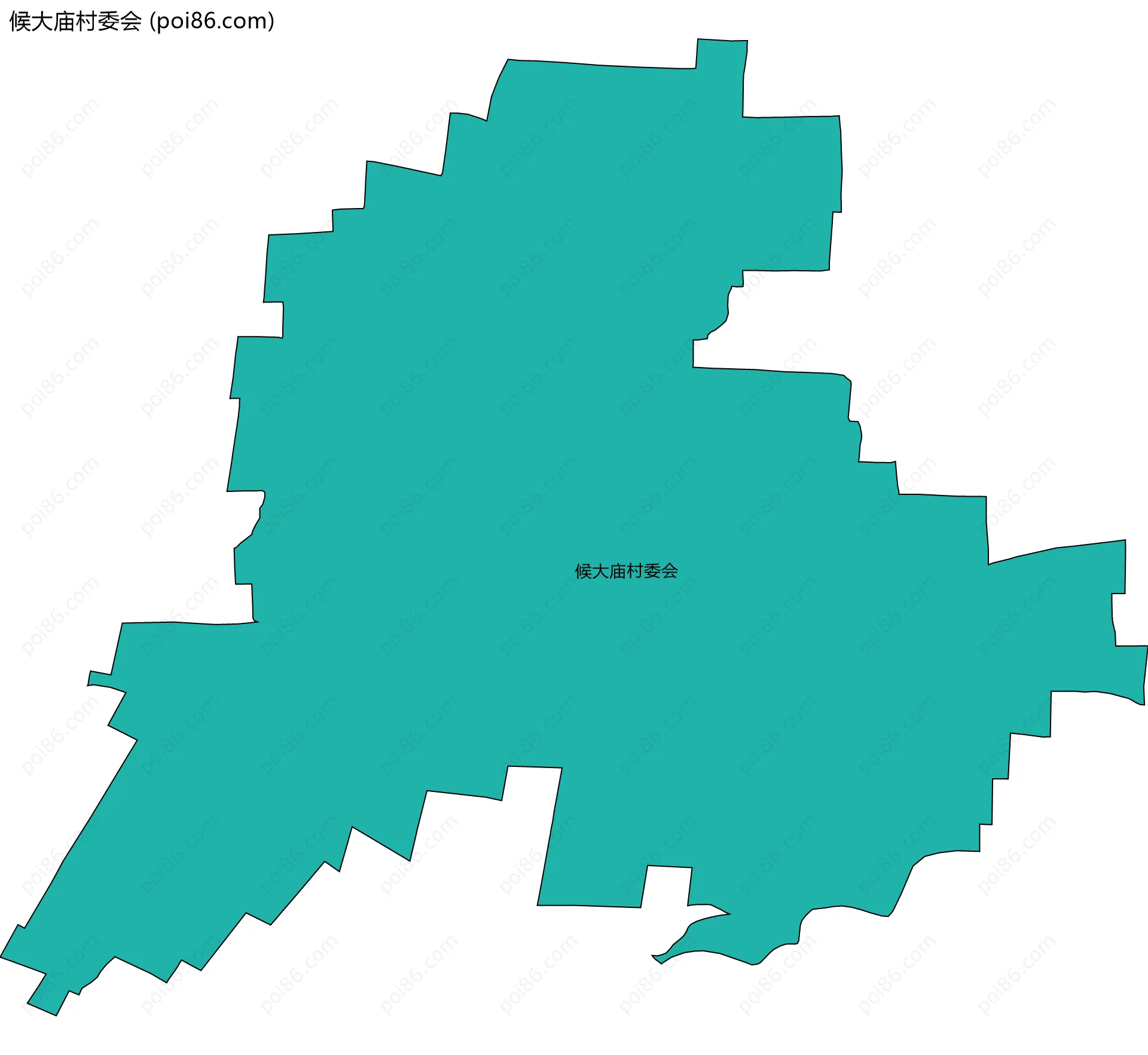 候大庙村委会边界地图