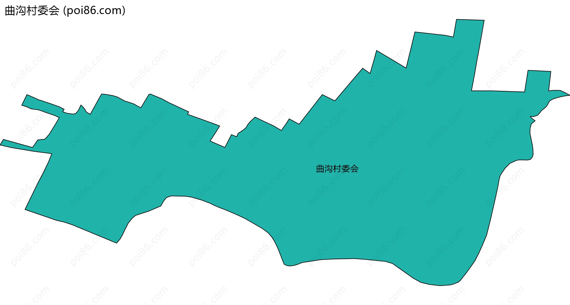 曲沟村委会边界地图