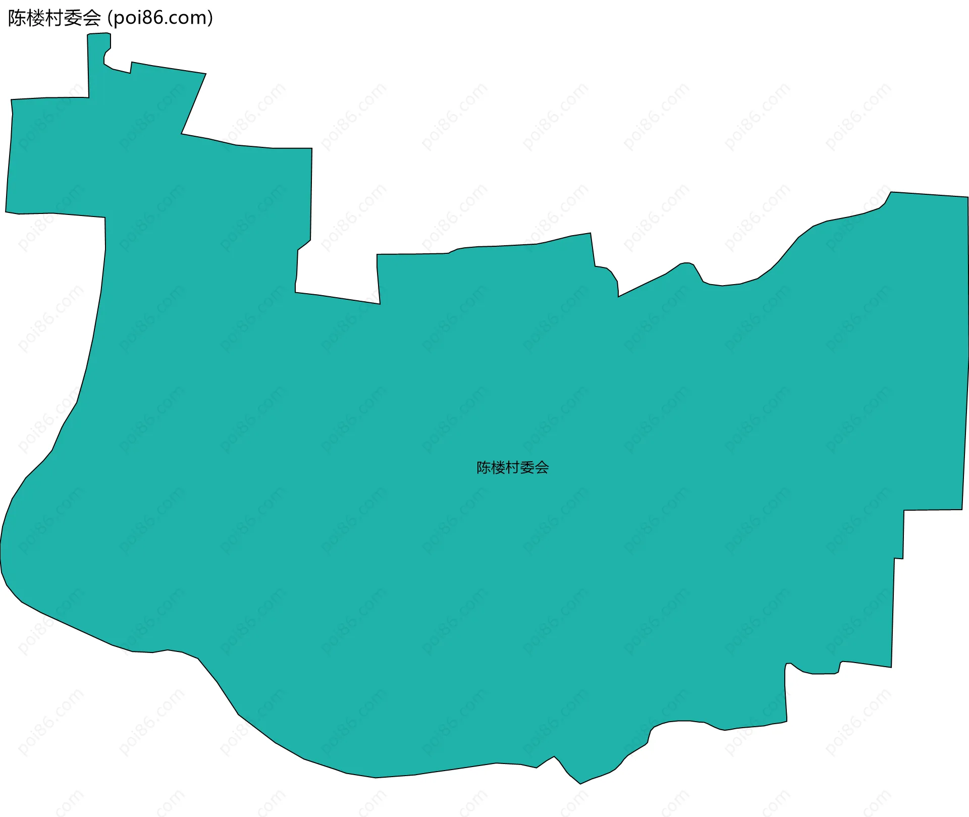 陈楼村委会边界地图