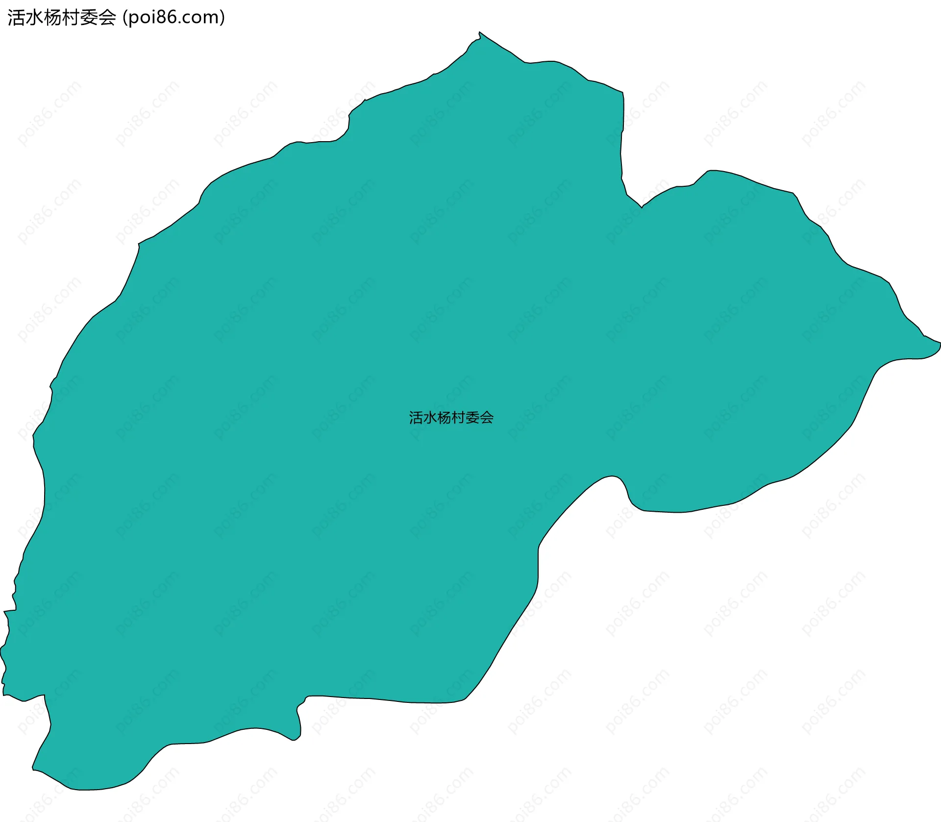 活水杨村委会边界地图