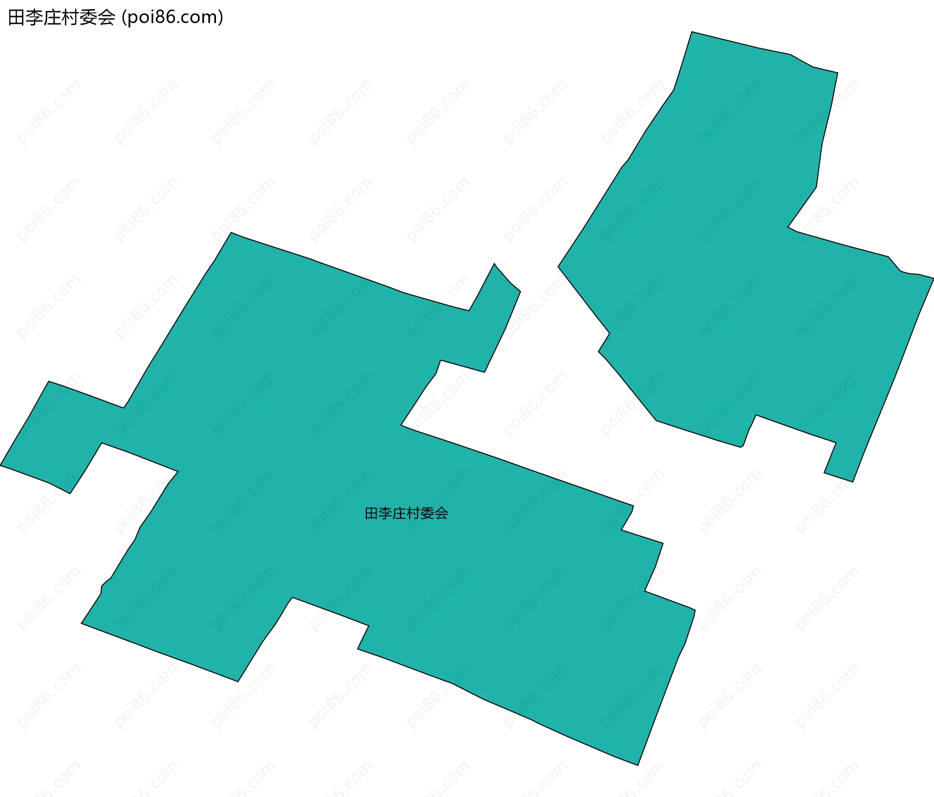 田李庄村委会边界地图