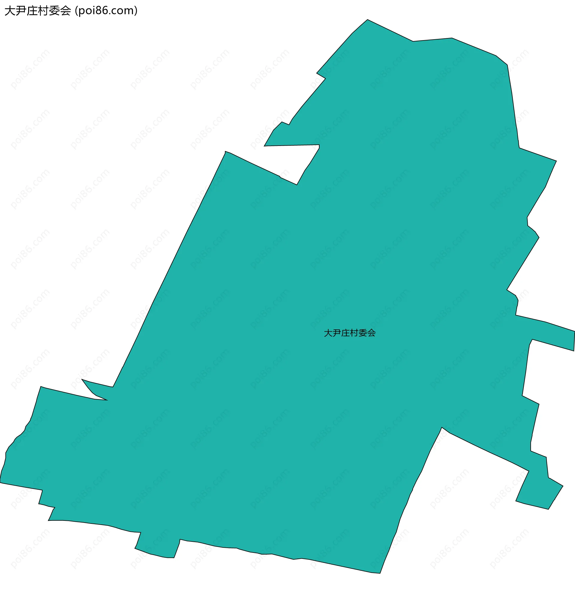 大尹庄村委会边界地图