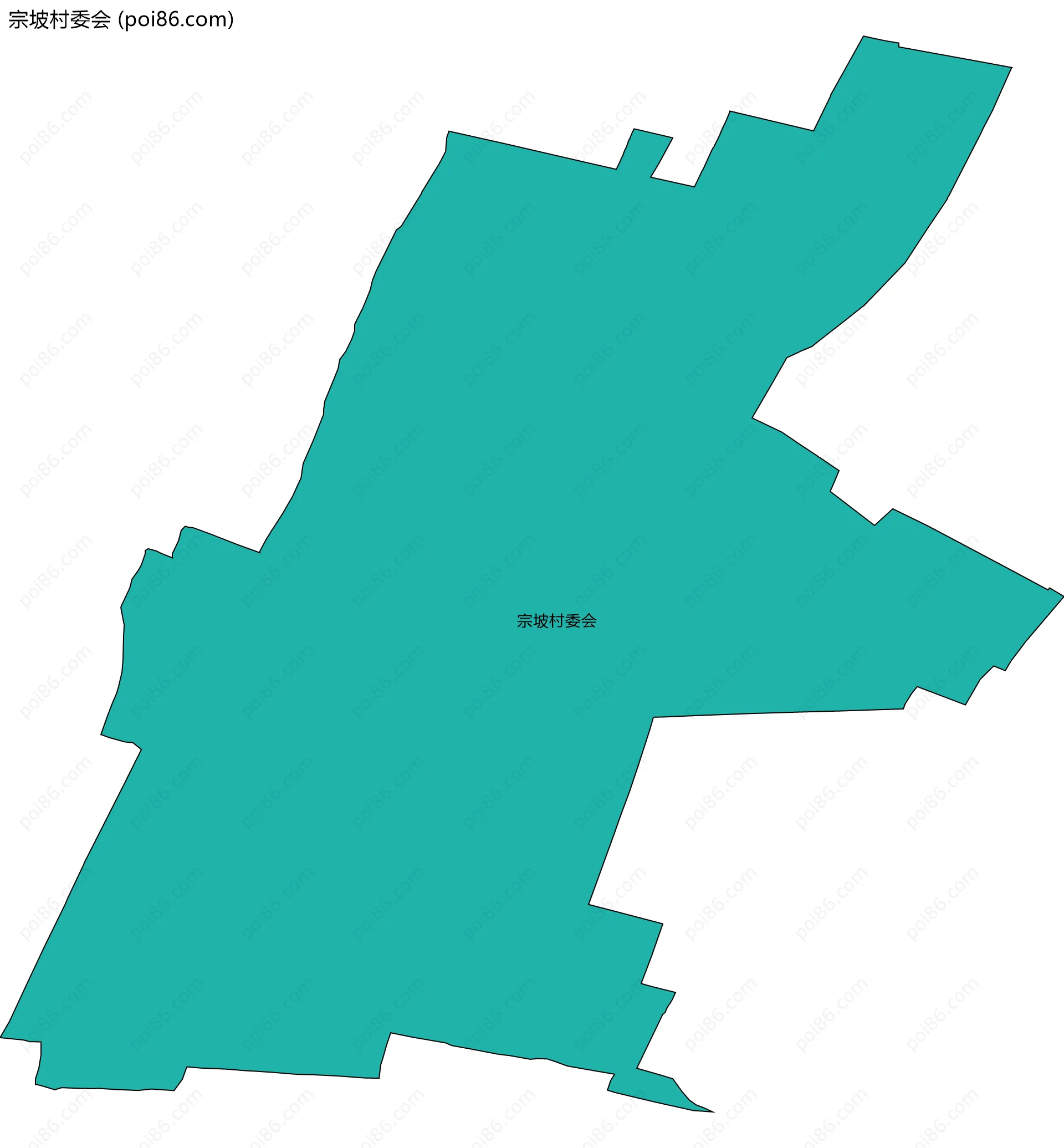 宗坡村委会边界地图