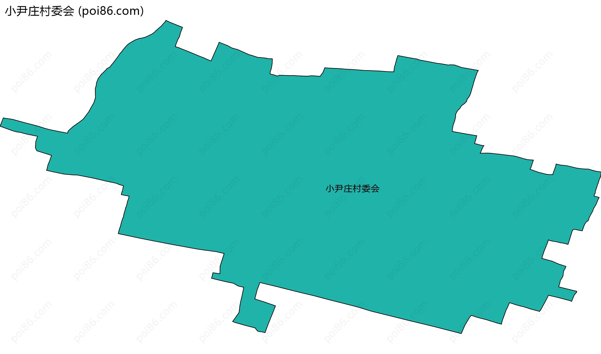 小尹庄村委会边界地图