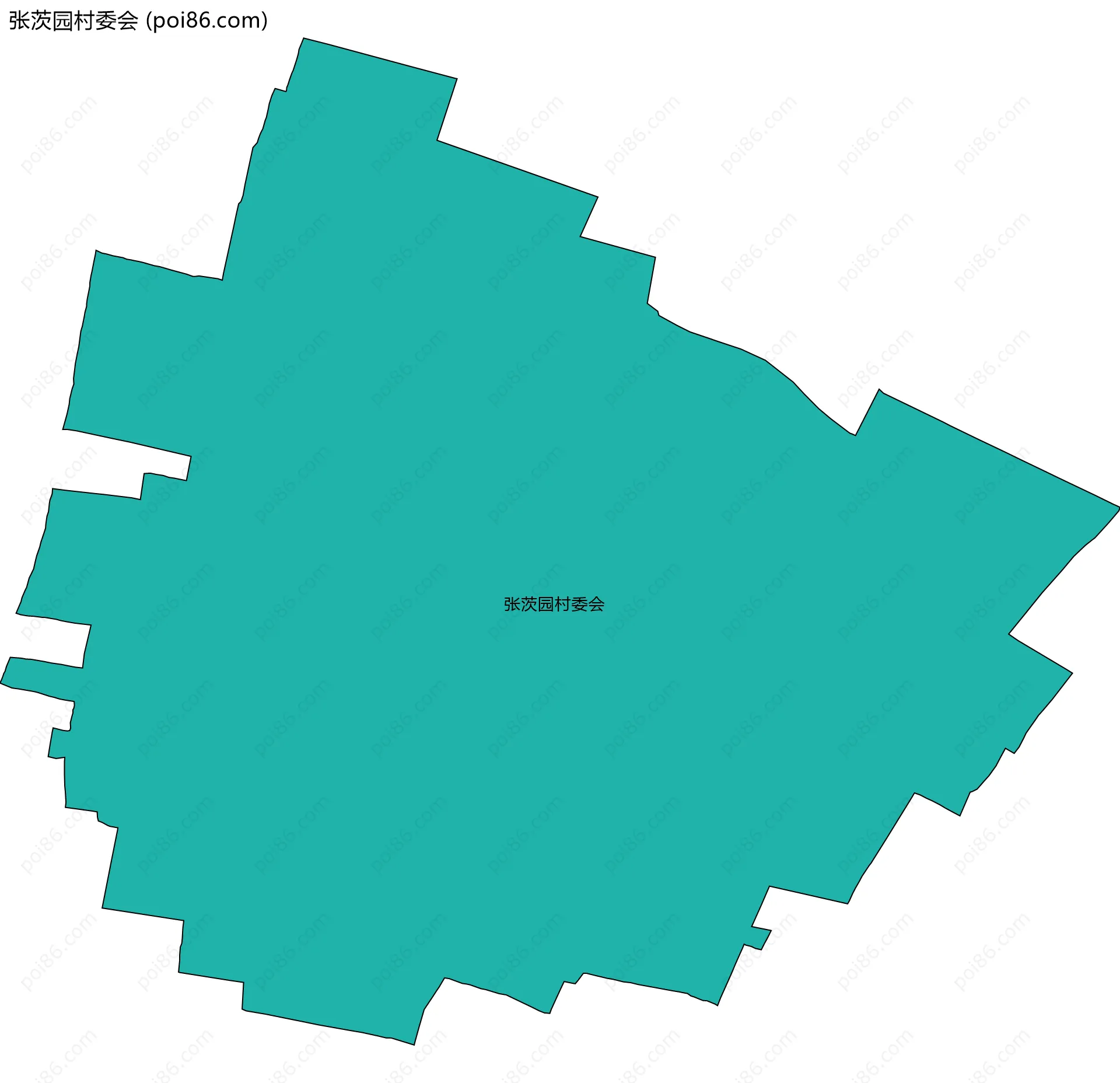 张茨园村委会边界地图