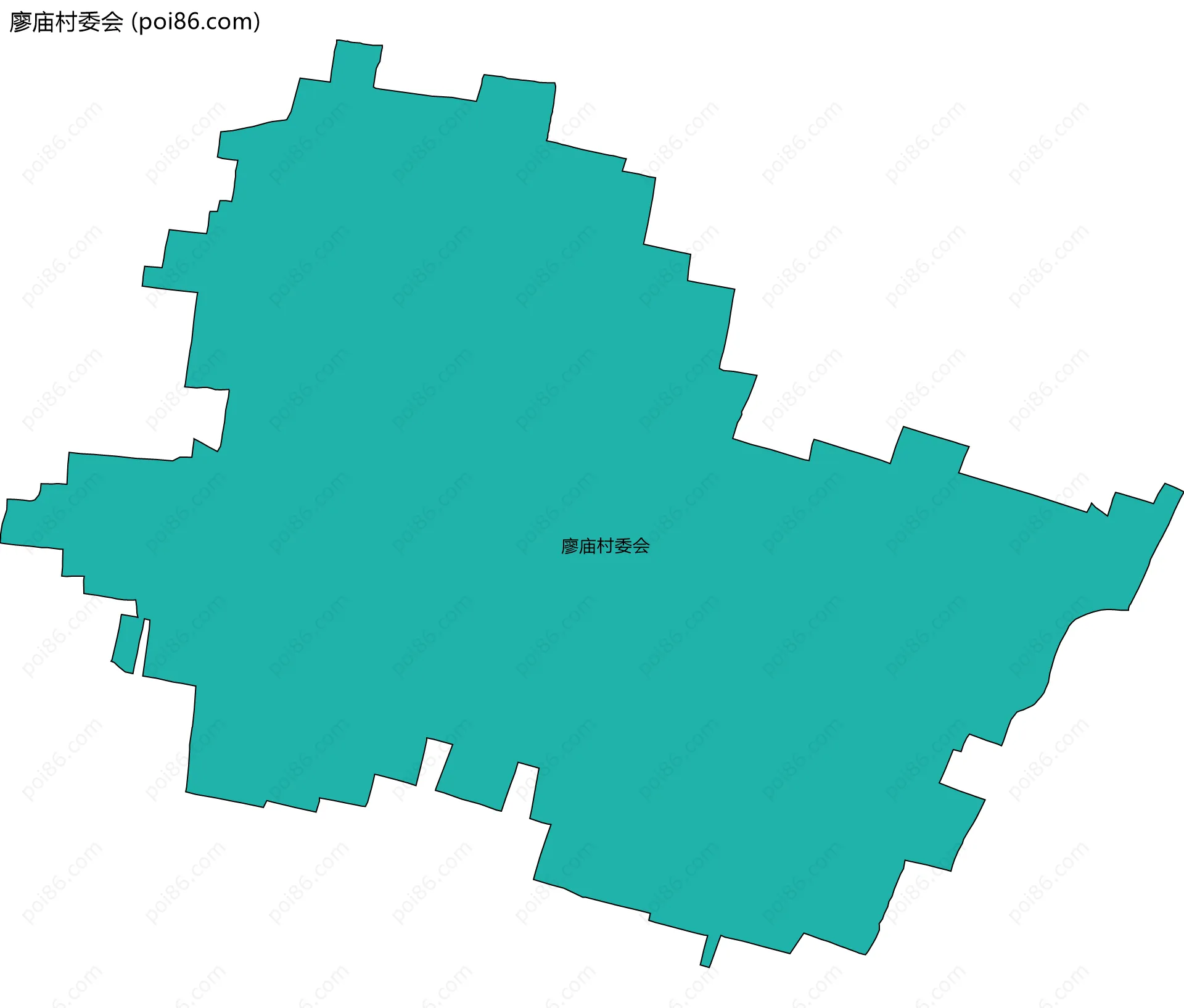 廖庙村委会边界地图