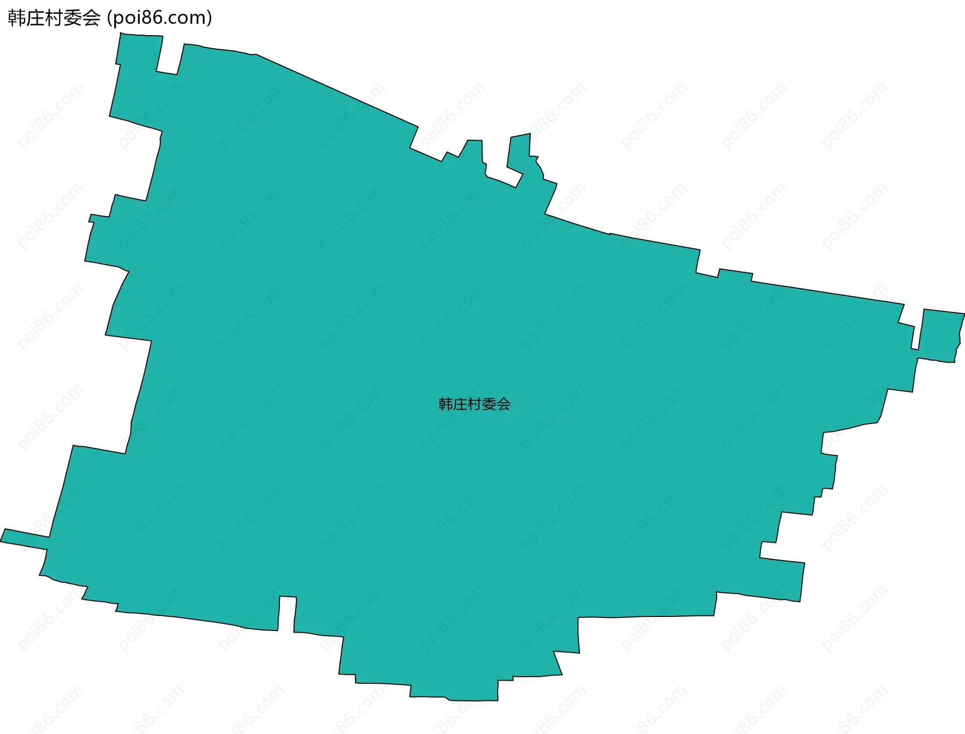 韩庄村委会边界地图