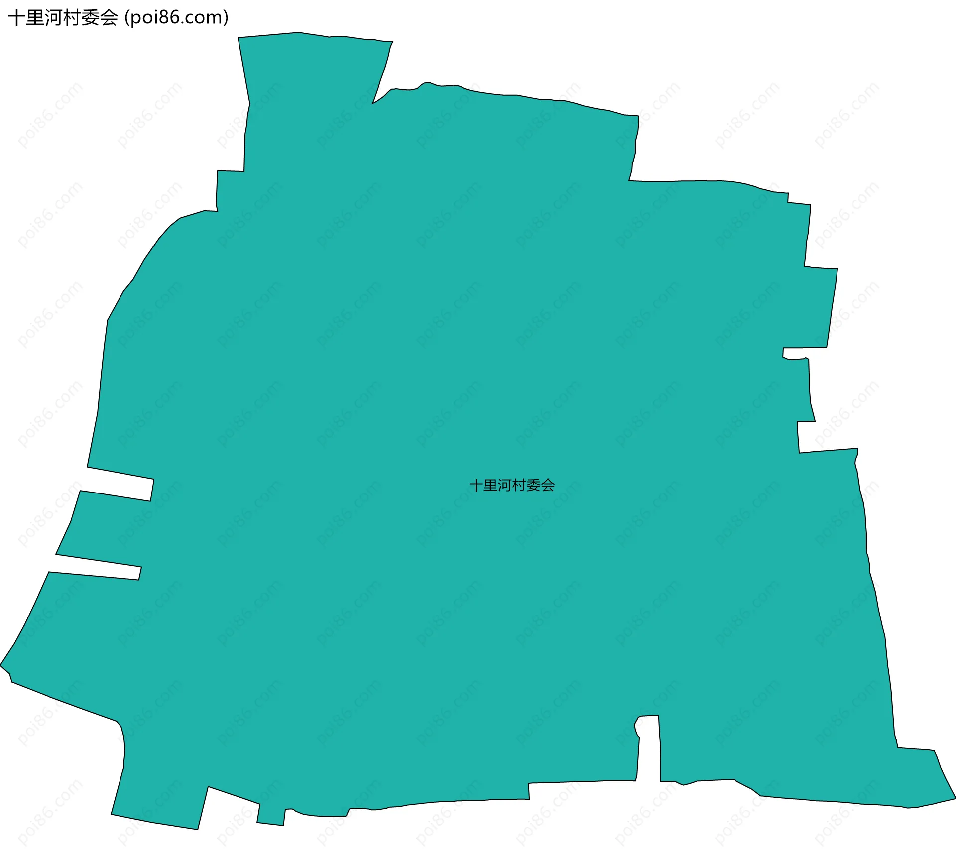 十里河村委会边界地图
