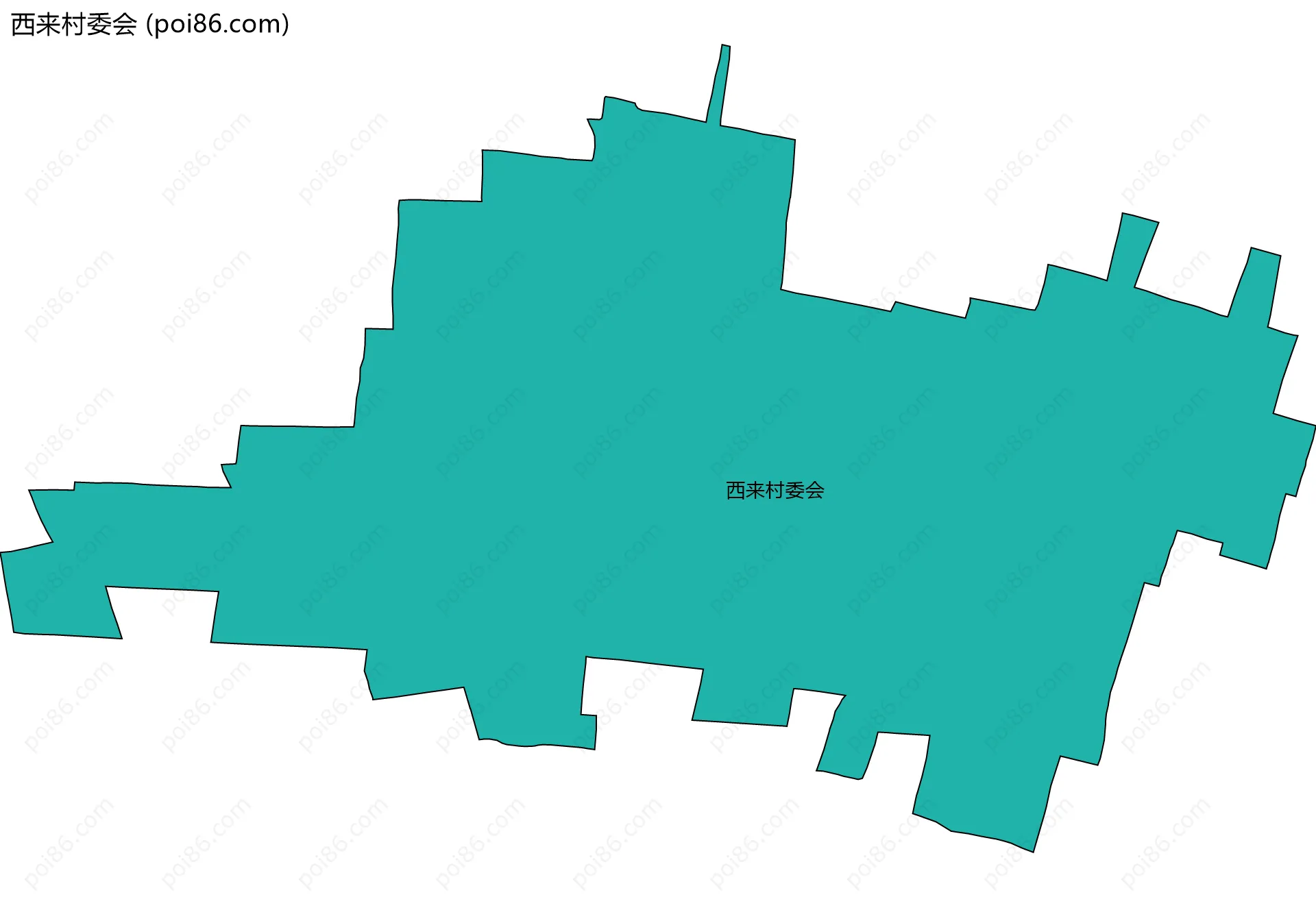 西来村委会边界地图