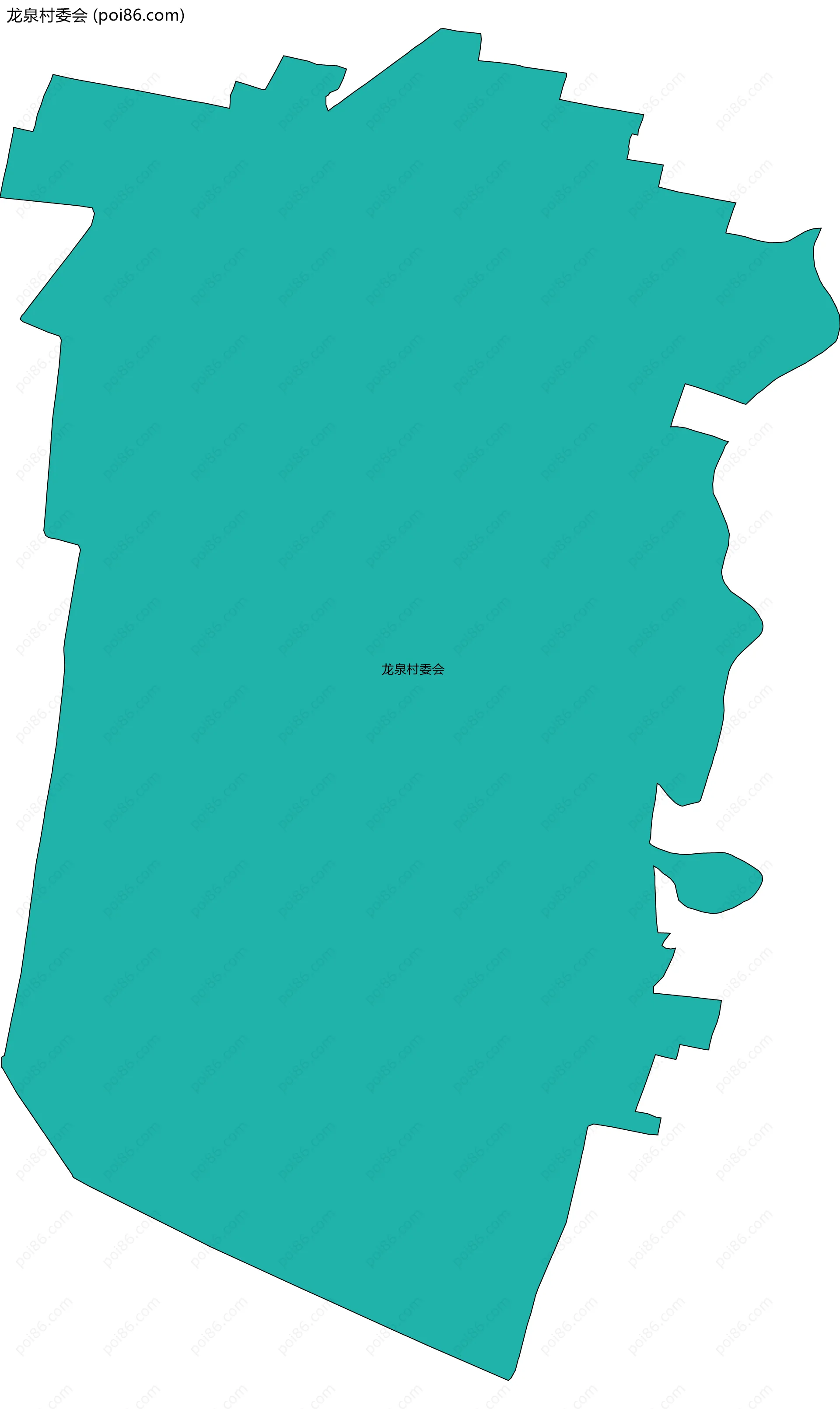 龙泉村委会边界地图