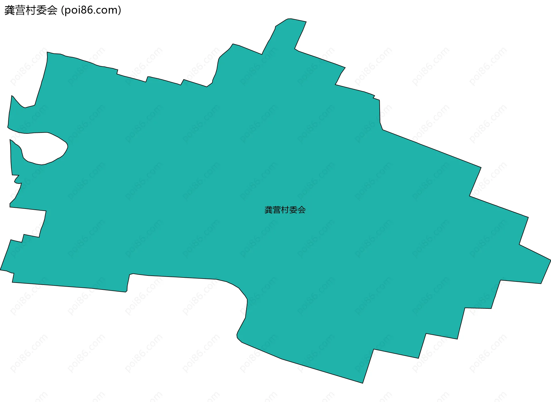 龚营村委会边界地图