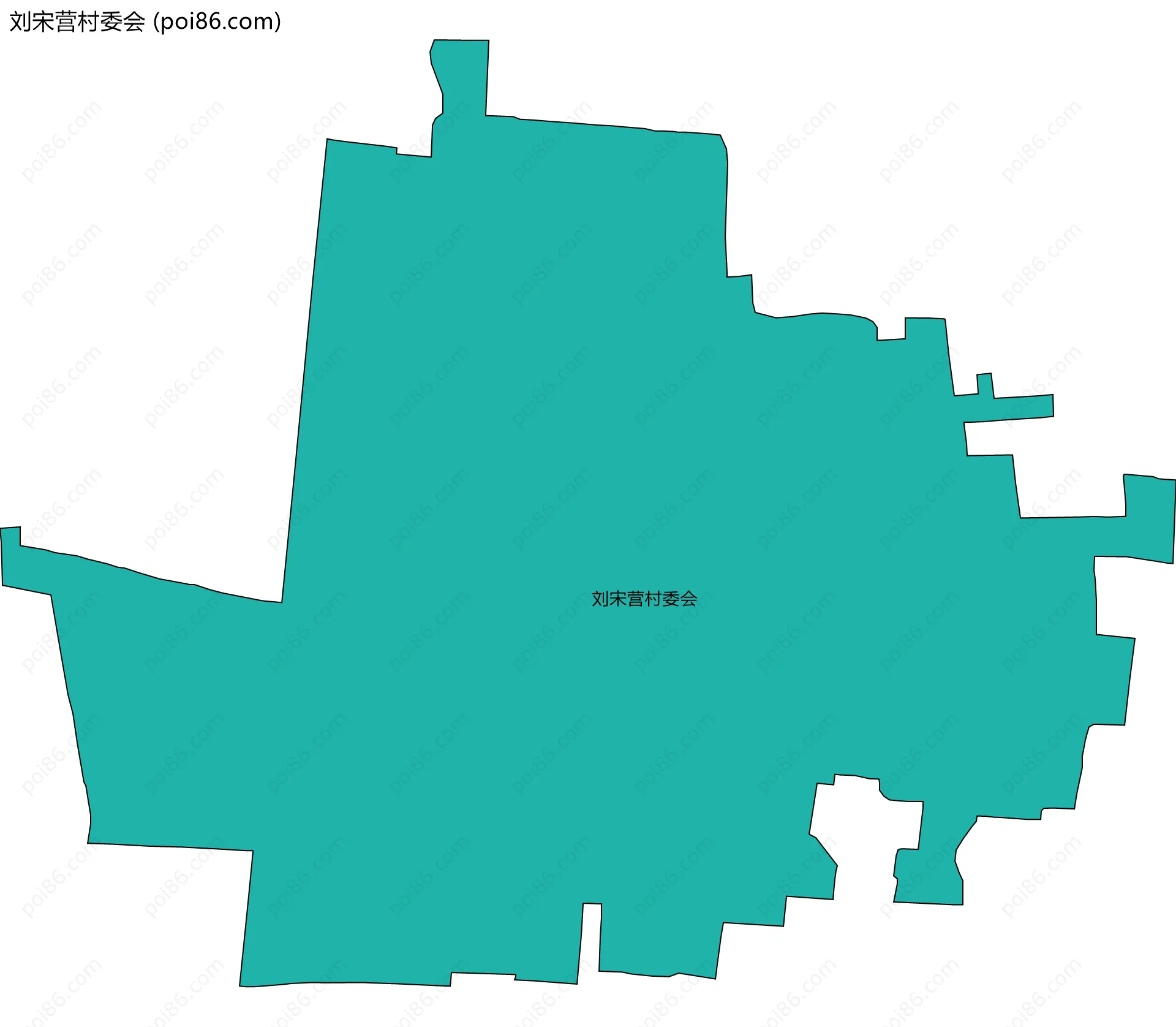 刘宋营村委会边界地图
