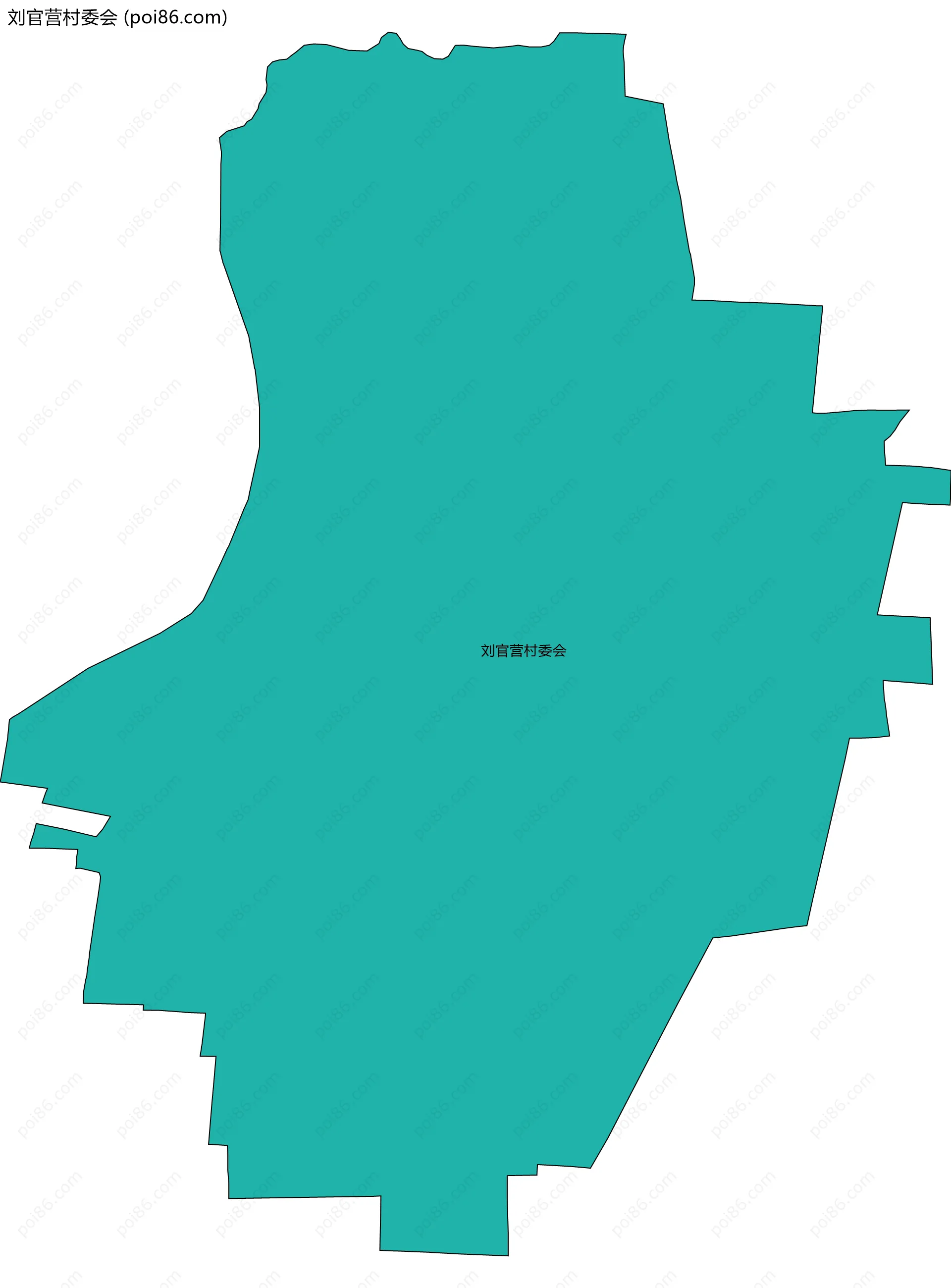 刘官营村委会边界地图