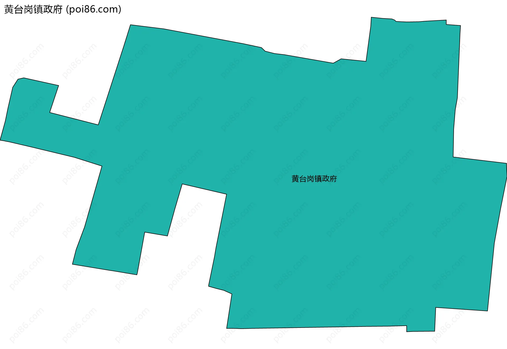 黄台岗镇政府边界地图