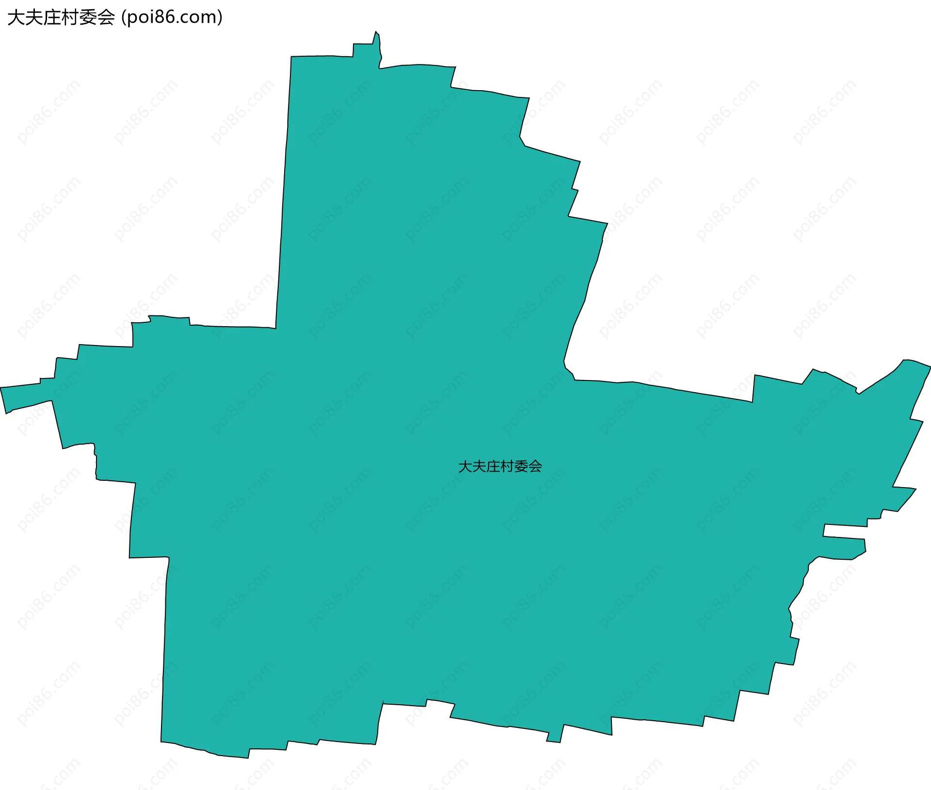 大夫庄村委会边界地图