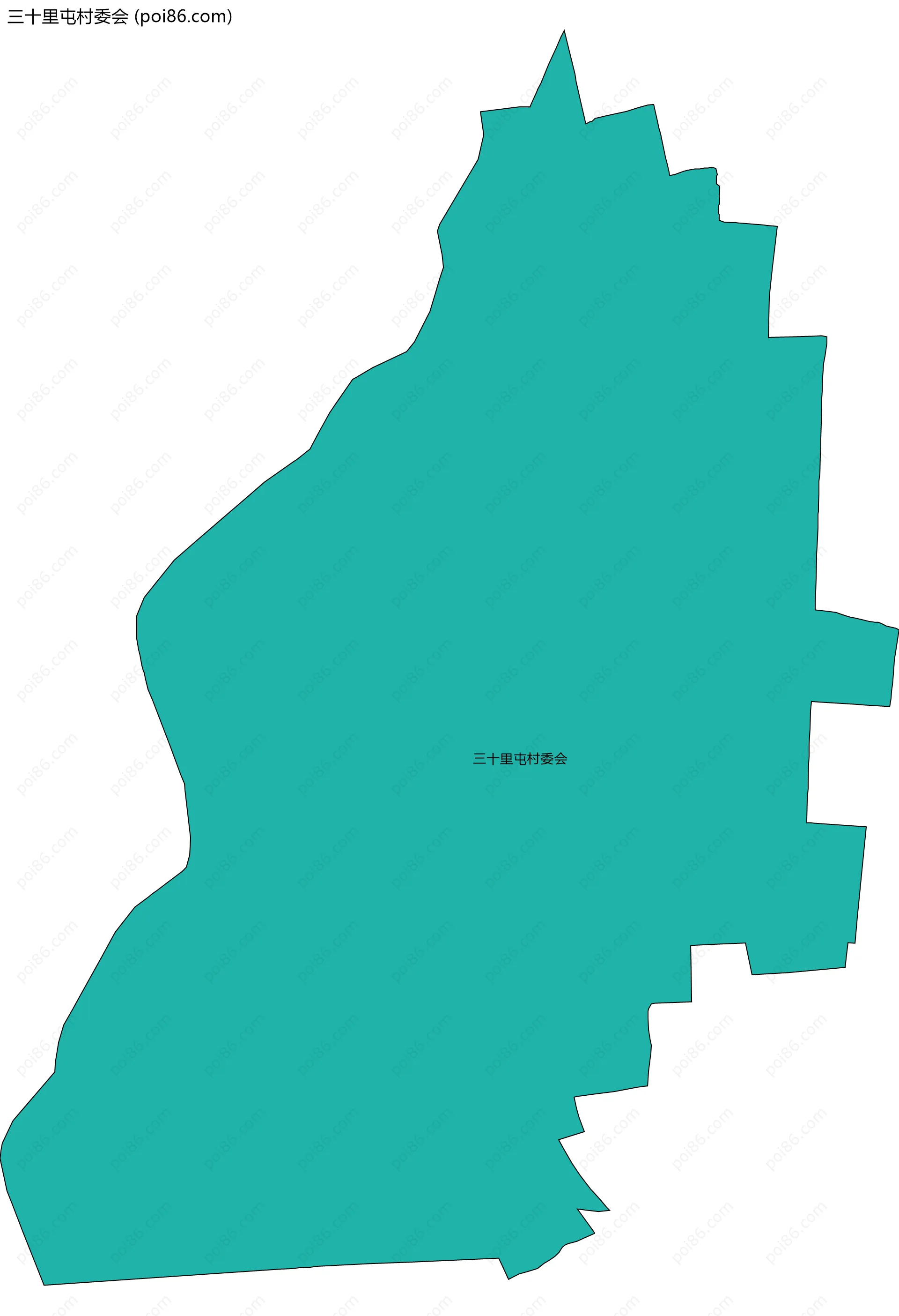 三十里屯村委会边界地图