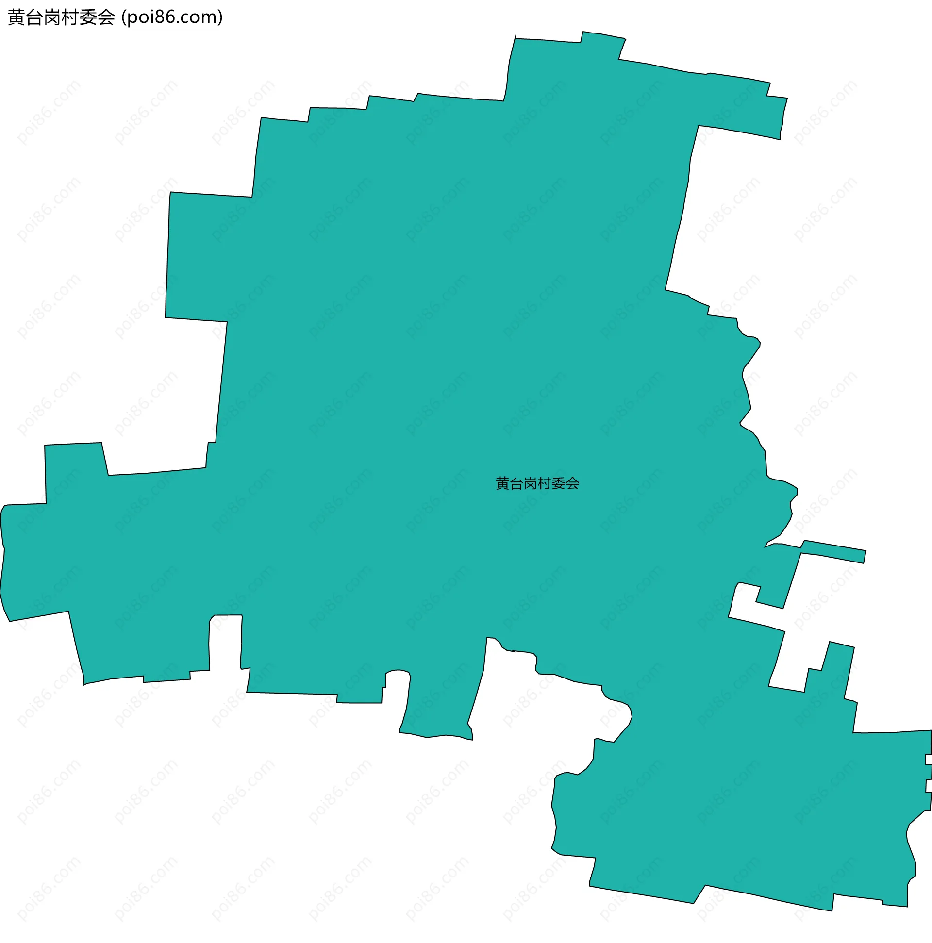 黄台岗村委会边界地图