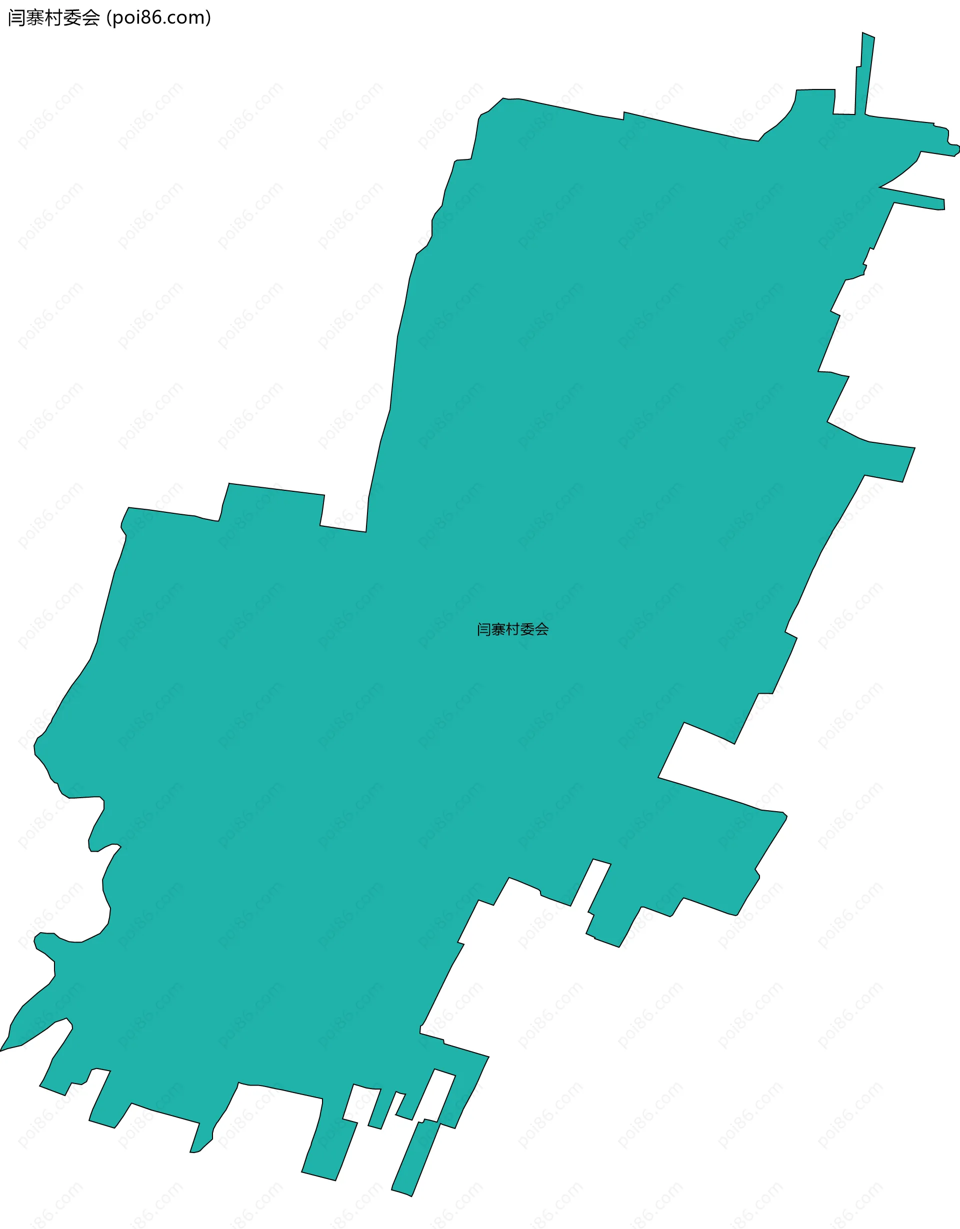 闫寨村委会边界地图