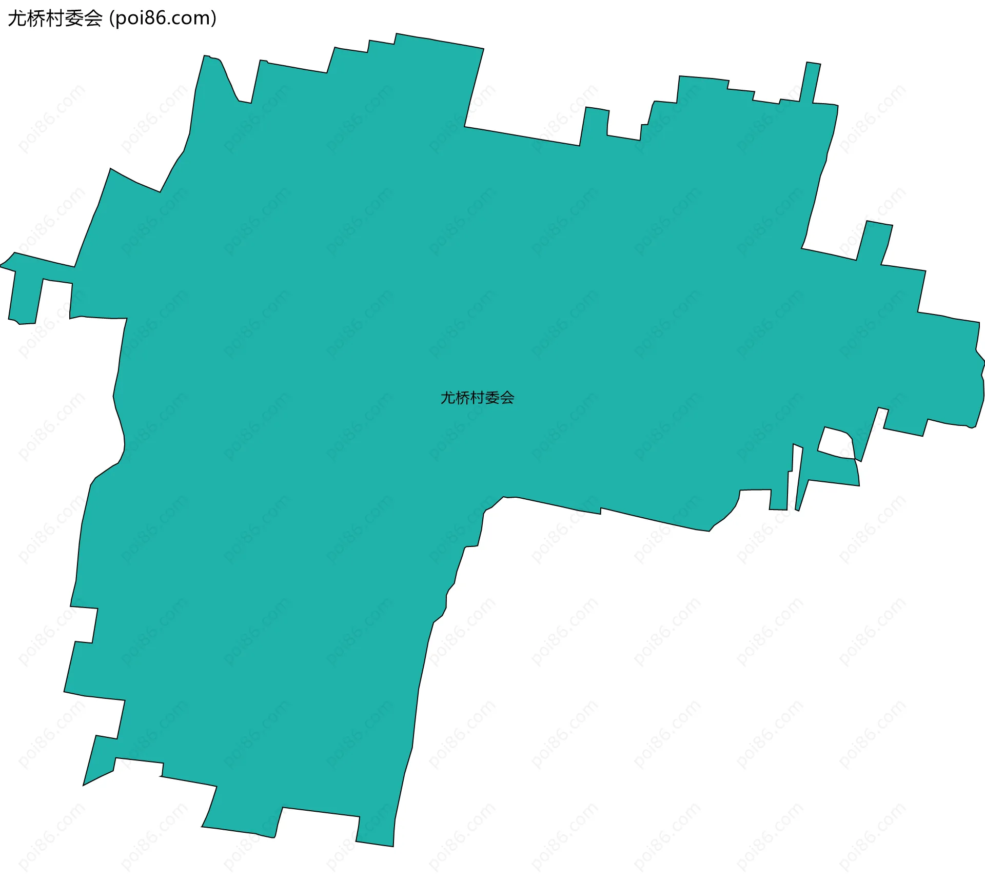 尤桥村委会边界地图