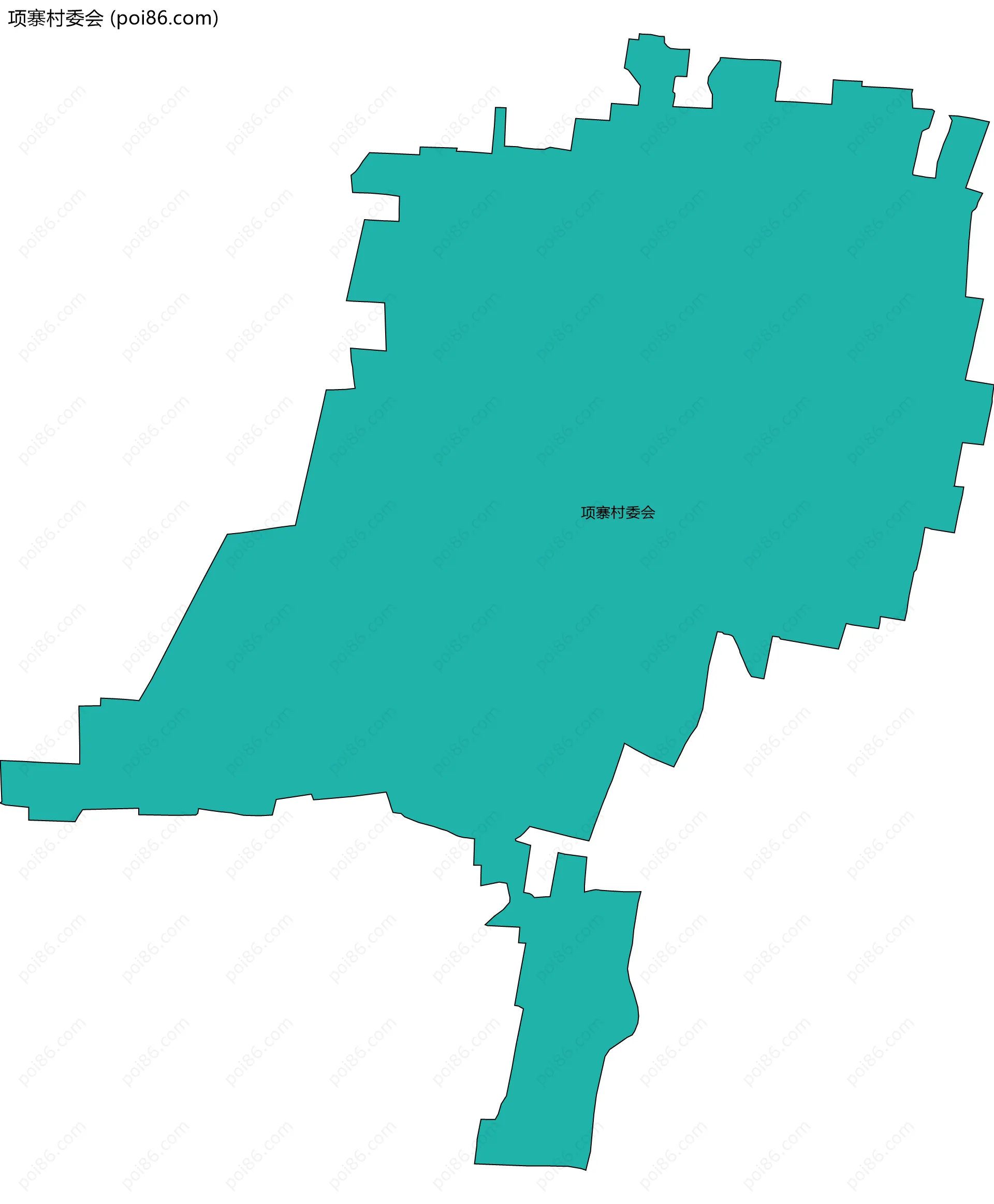 项寨村委会边界地图