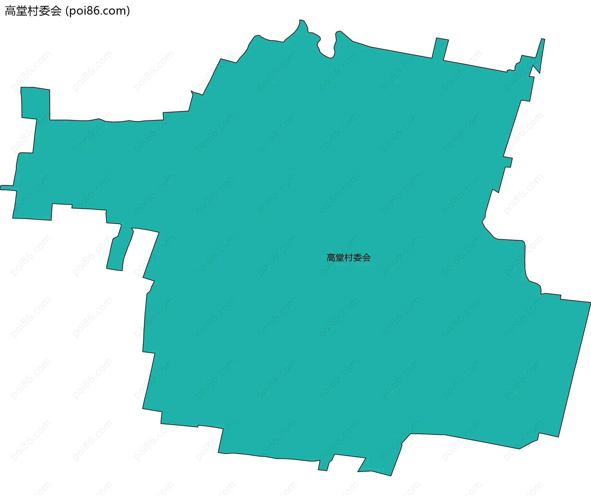 高堂村委会边界地图