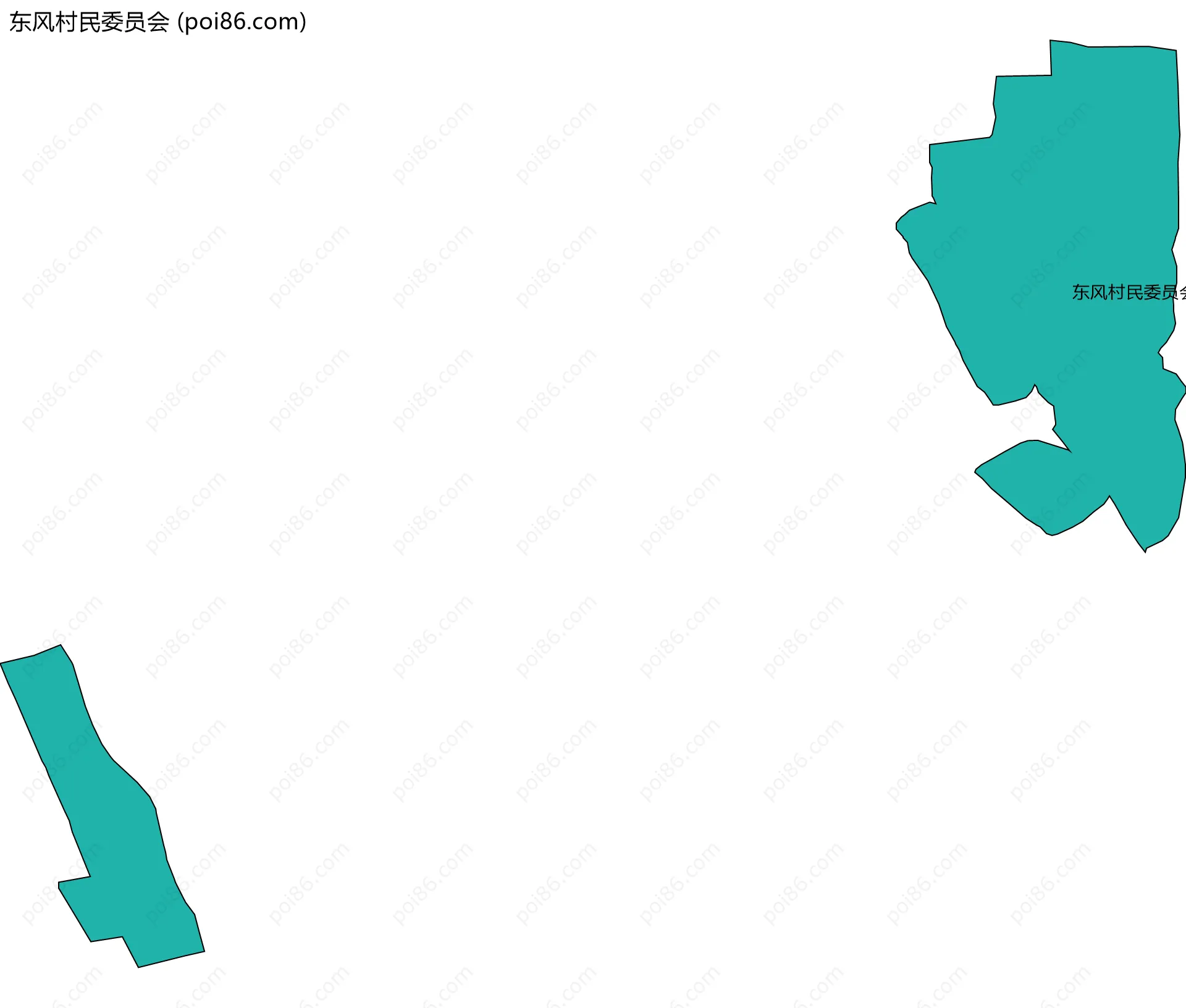 东风村民委员会边界地图
