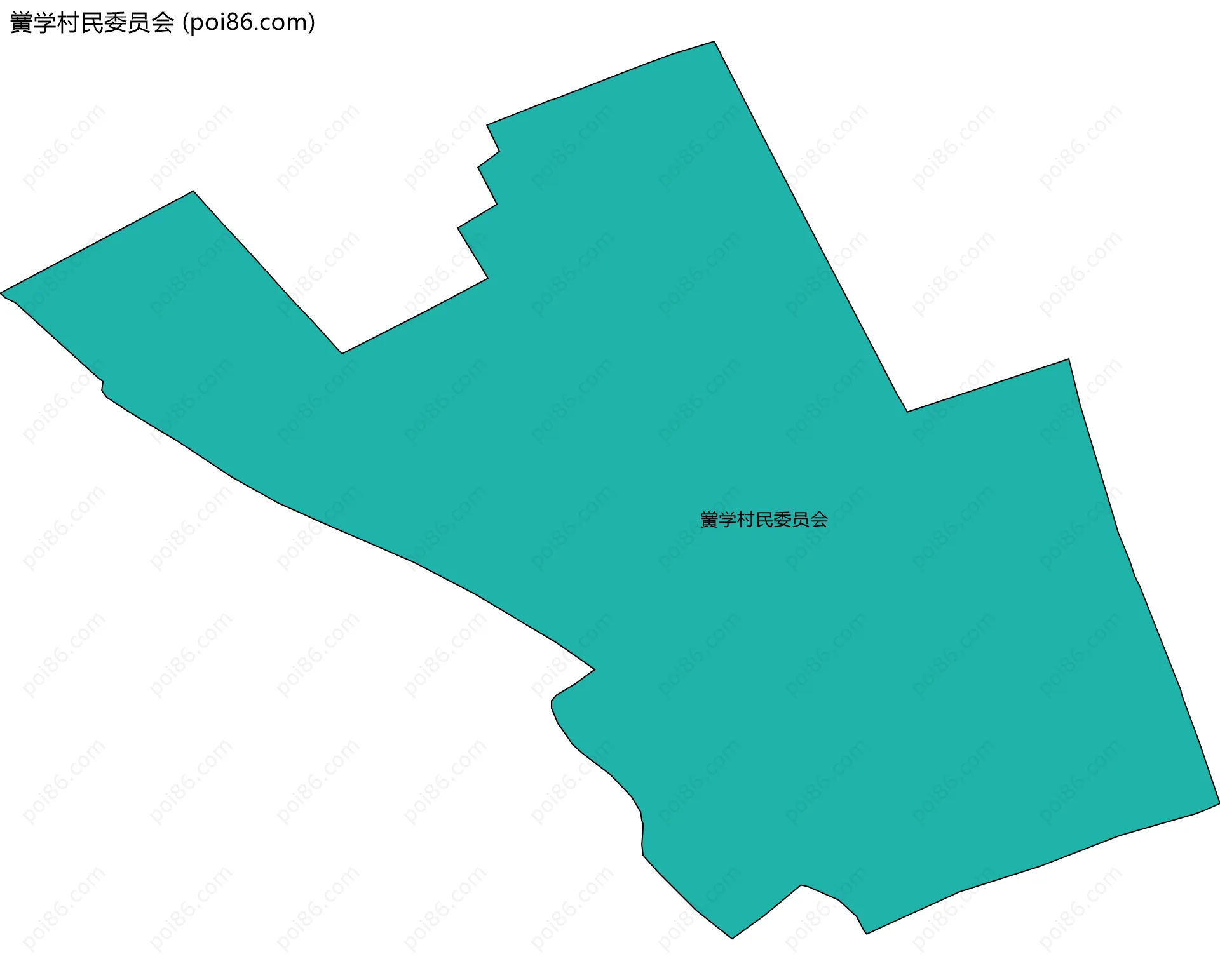 黉学村民委员会边界地图