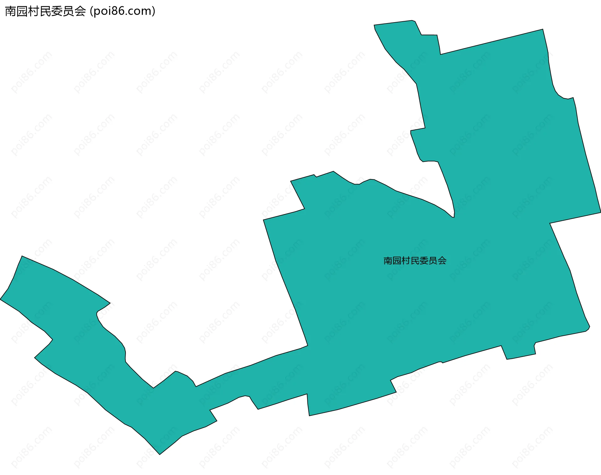 南园村民委员会边界地图