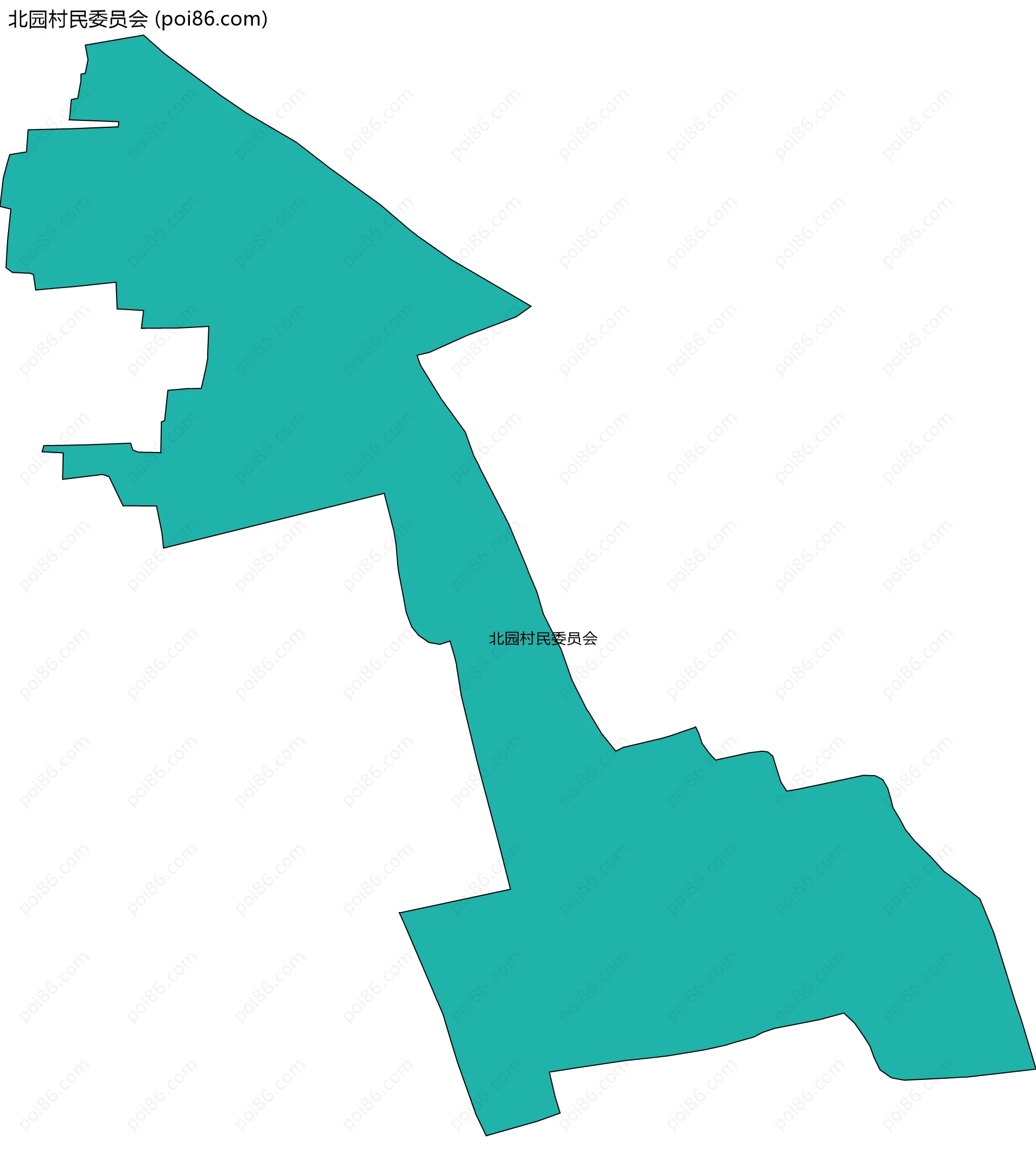 北园村民委员会边界地图
