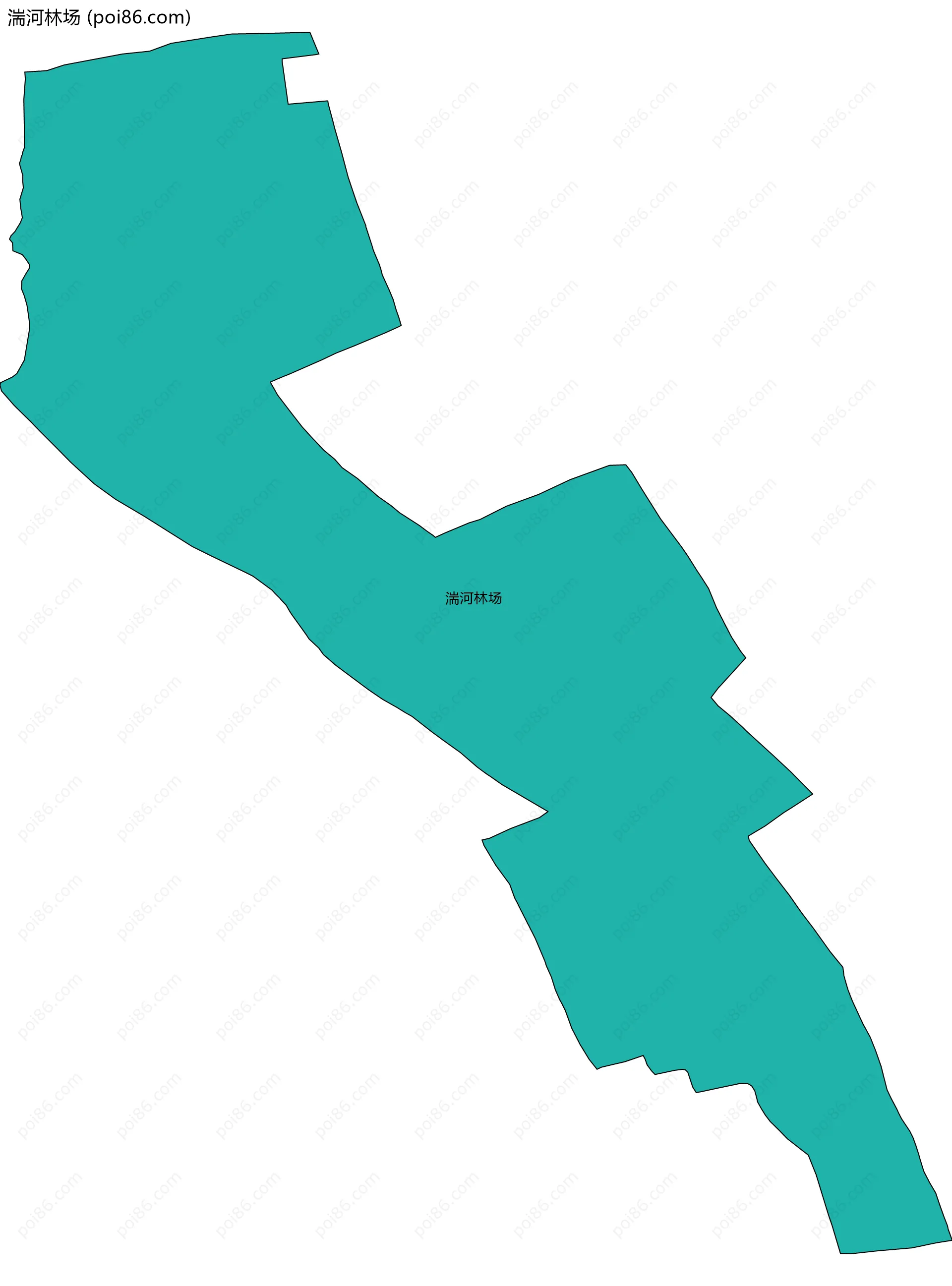 湍河林场边界地图