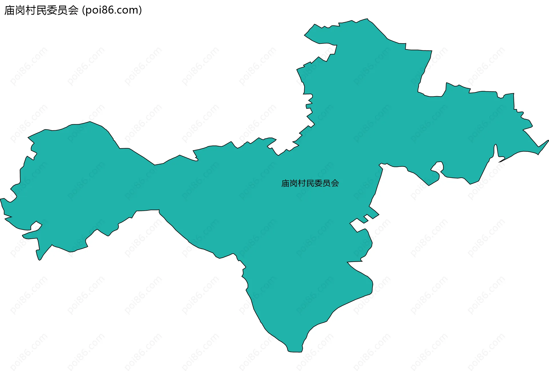 庙岗村民委员会边界地图