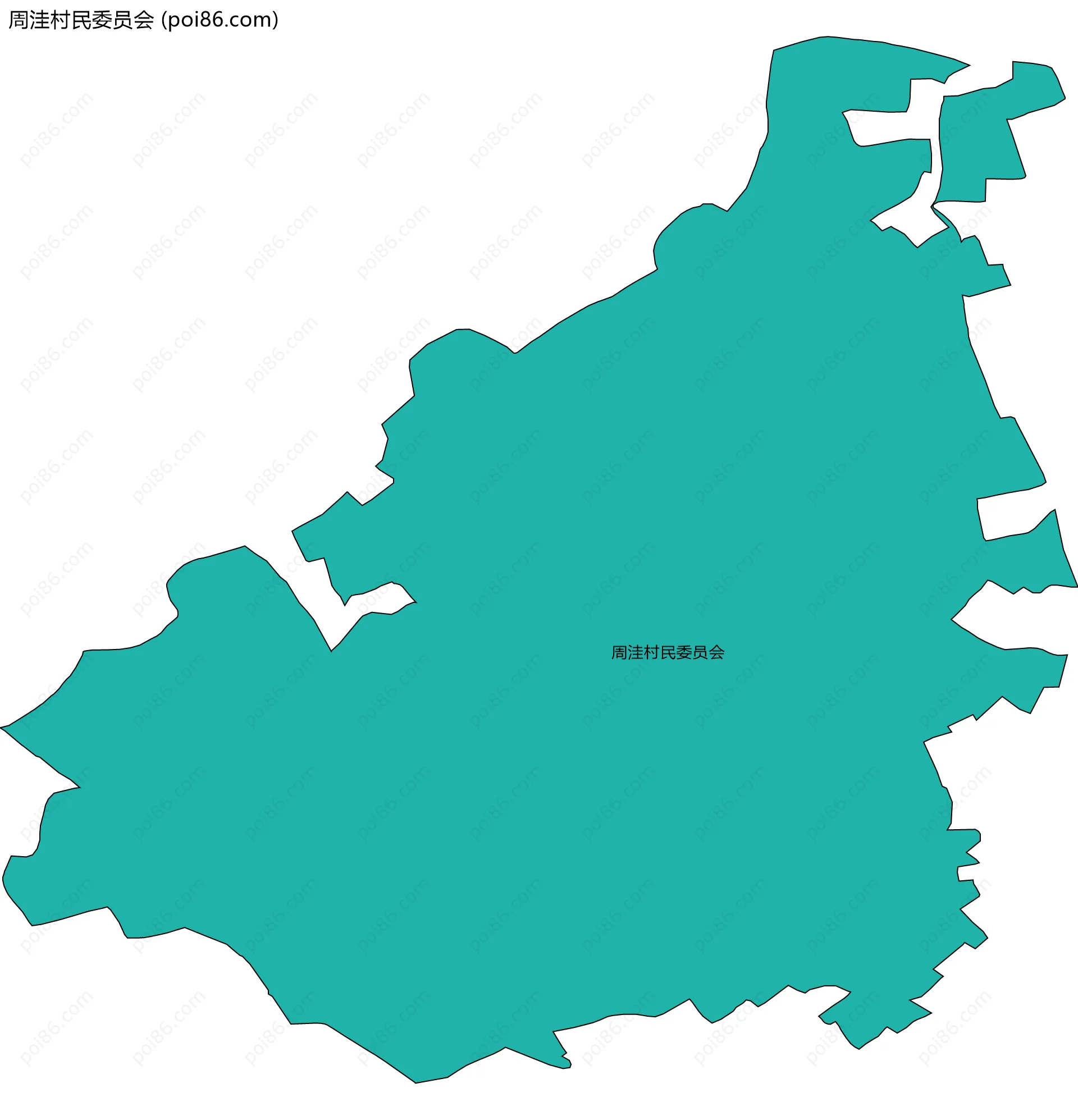 周洼村民委员会边界地图