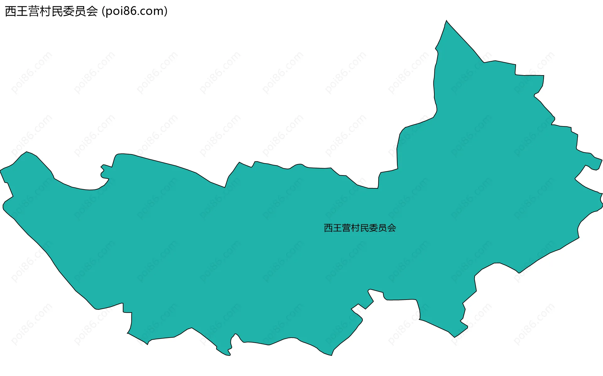 西王营村民委员会边界地图
