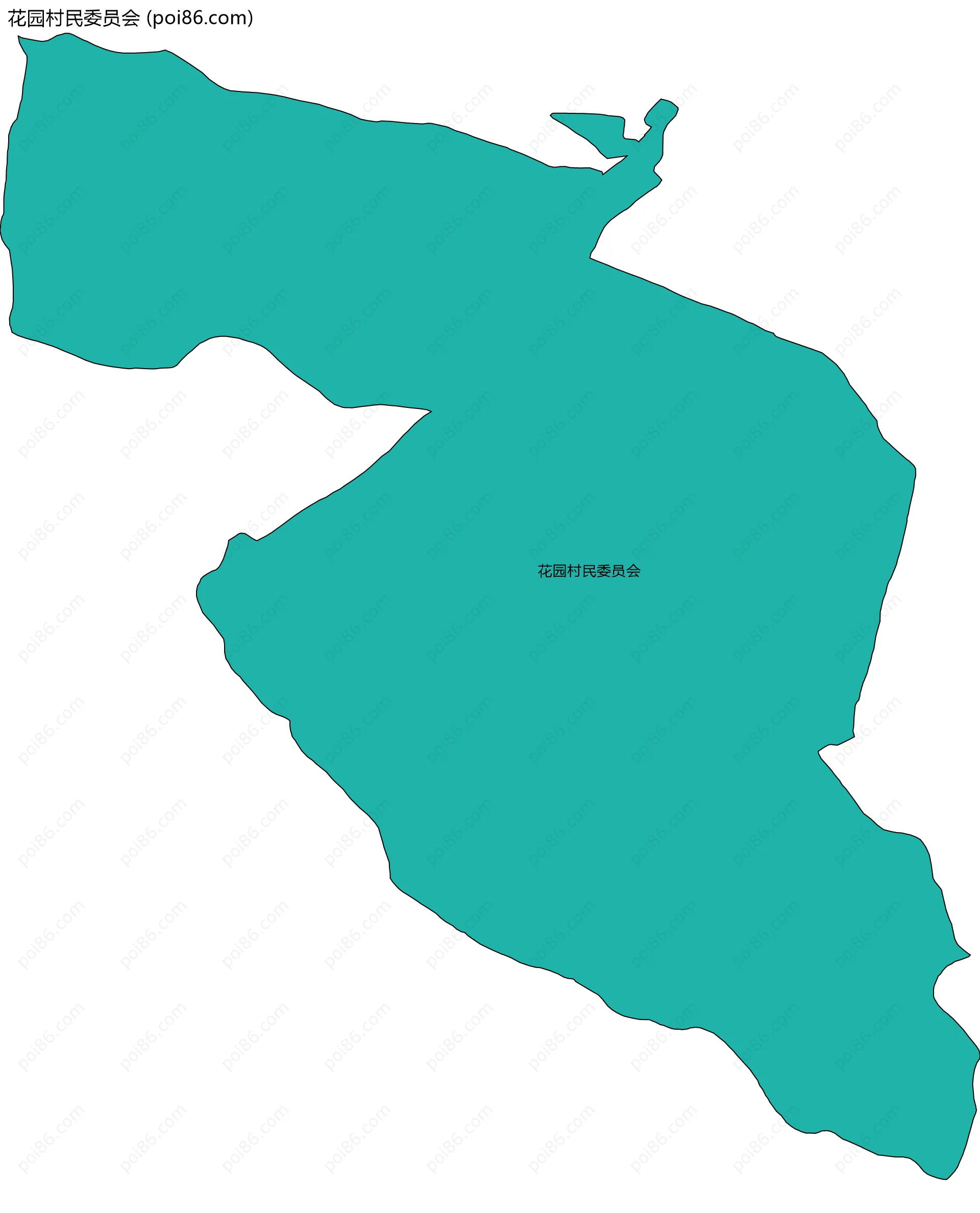 花园村民委员会边界地图